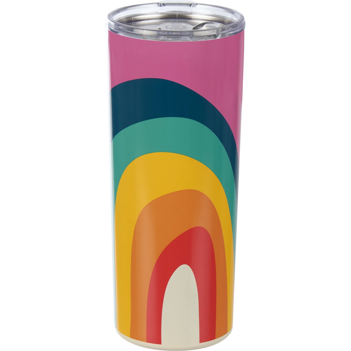 Vibrant Rainbow Insulated Stainless Steel Coffee Tumbler - 20oz Travel Mug