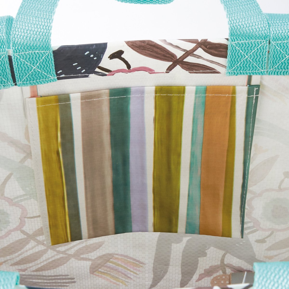 Whimsical Blue Bird Market Tote Bag - Eco-Friendly Folk Art Double-Sided