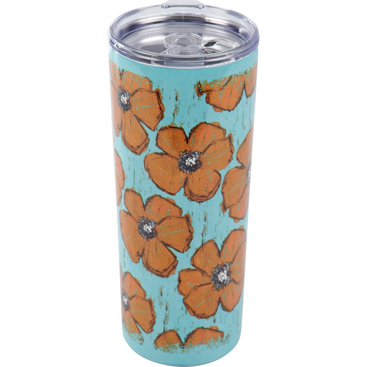 20 oz Stainless Steel Insulated Floral Coffee Tumbler for Hot & Cold Drinks