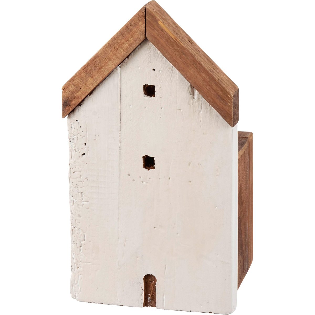 Rustic Beach House Wood & Glass Vase - Nautical Decor Accent for Coastal Homes