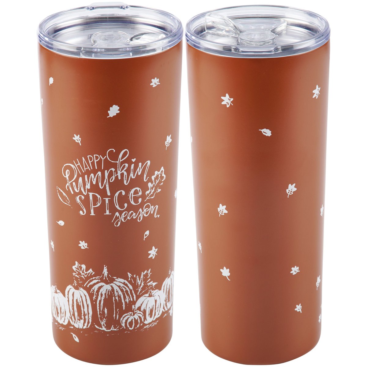 Happy Pumpkin Spice 20oz Stainless Steel Insulated Coffee Tumbler with Lid
