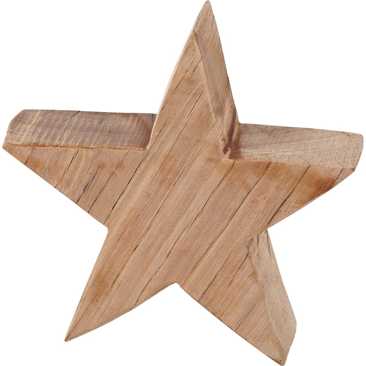 Rustic Wooden Star Sitter Set - Farmhouse Style Home Decor Accent Pair