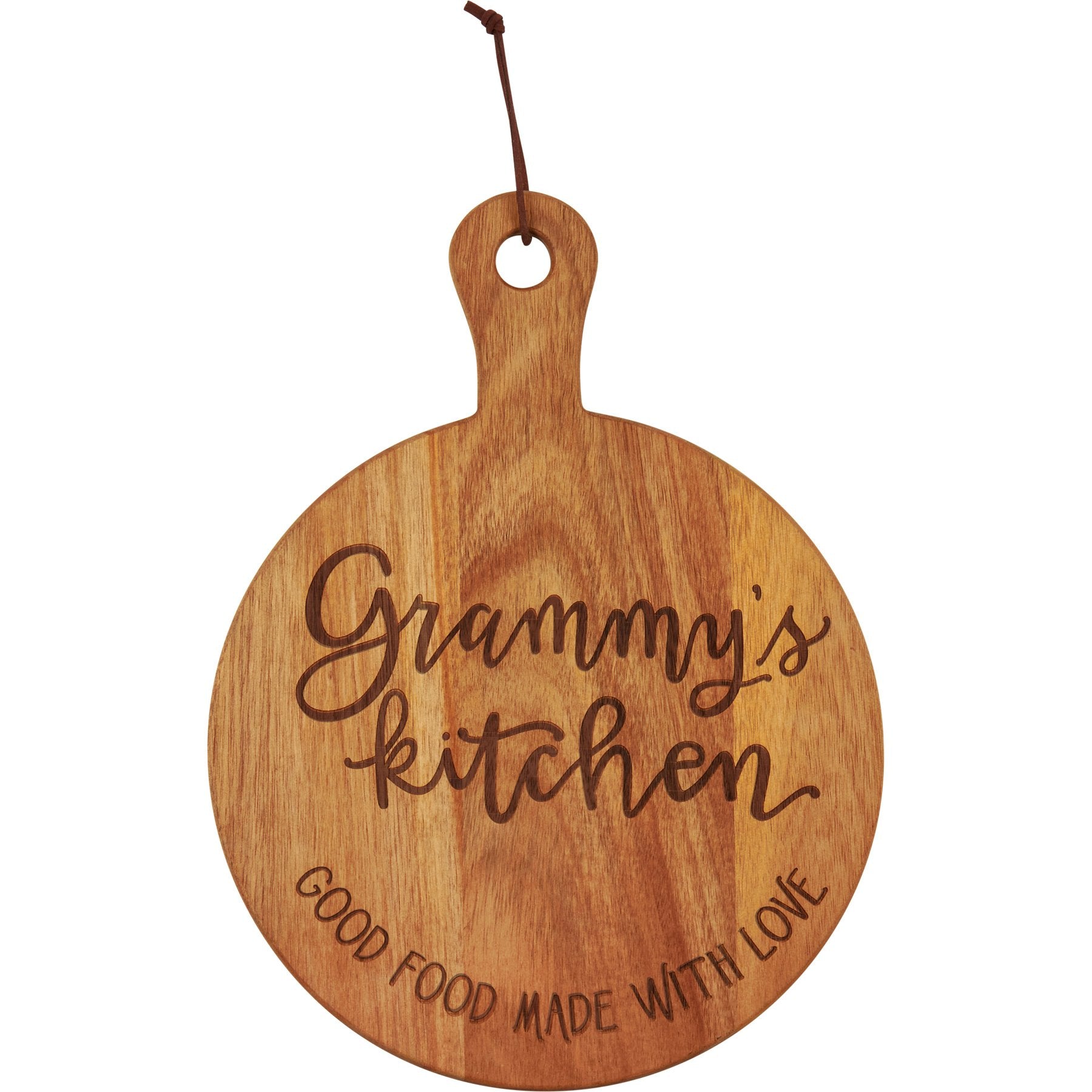 Grammy's Kitchen Acacia Wood Cutting Board - Engraved 'Good Food Made With Love'