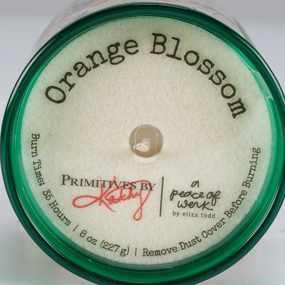 Choose Joy Green Frosted Glass Jar Candle with Orange Blossom Scent