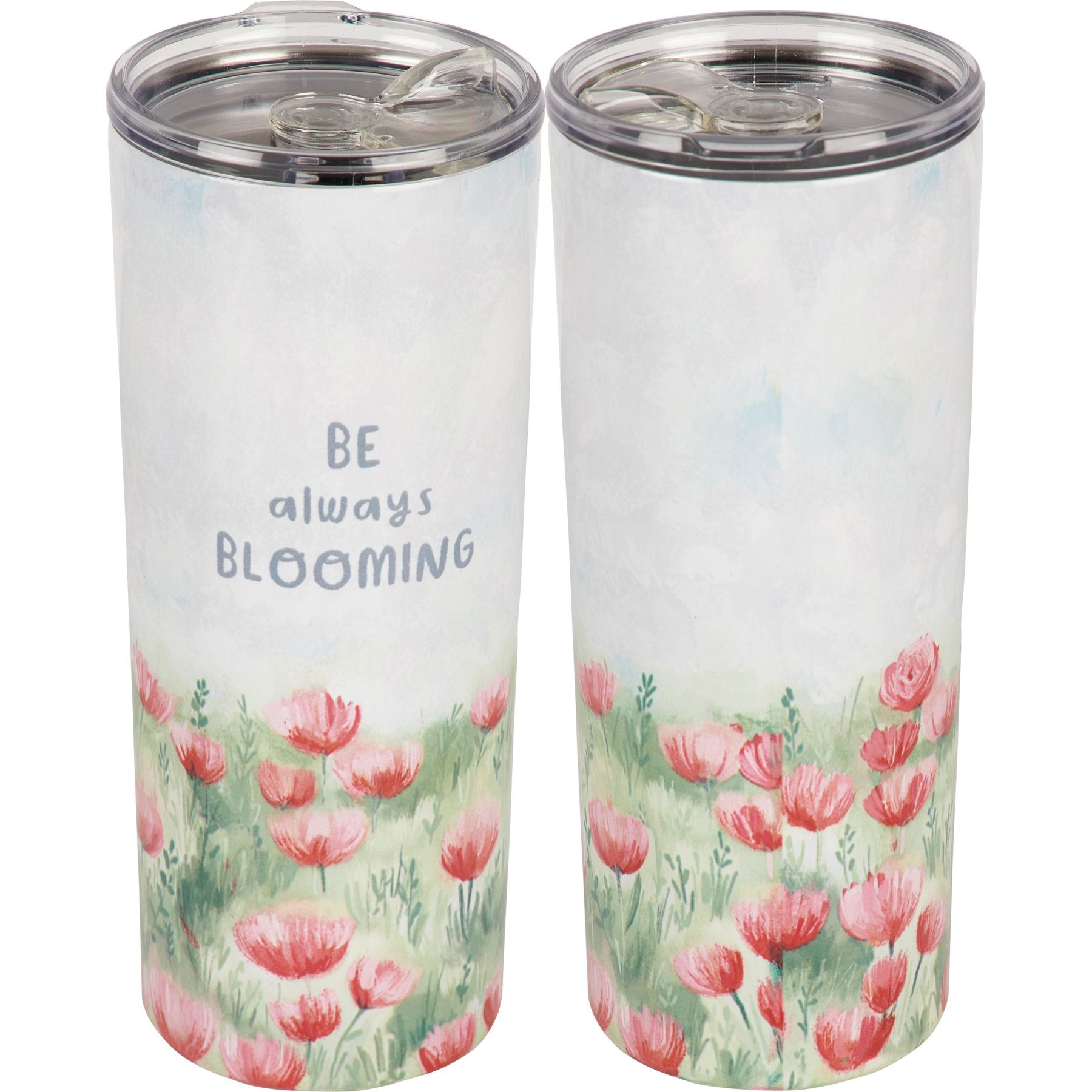 Inspiring 'Be Always Blooming' 20 oz Stainless Steel Insulated Coffee Tumbler