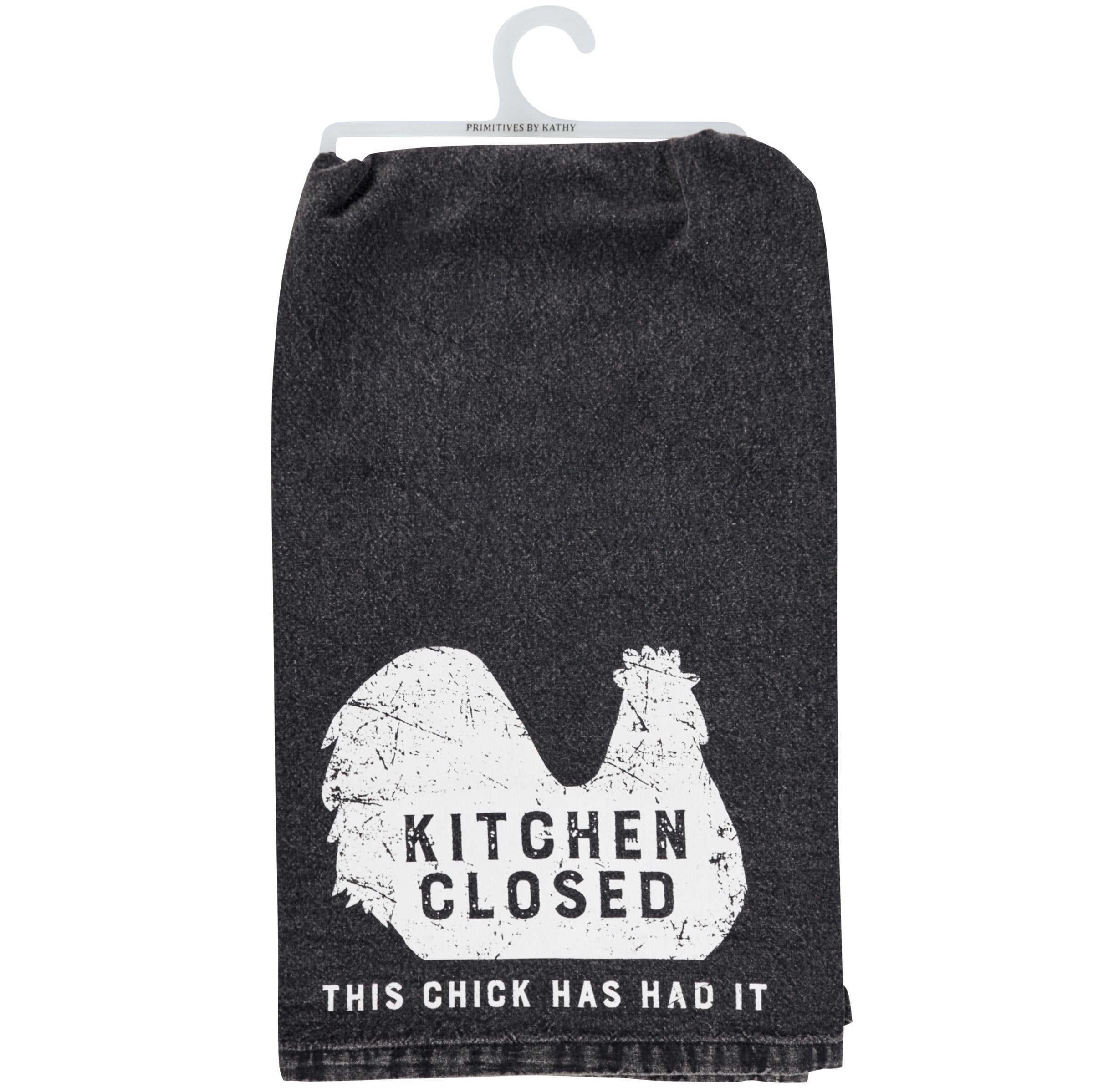 Charming Farmhouse Kitchen Closed Rustic Cotton Towel with Humorous Chicken Design