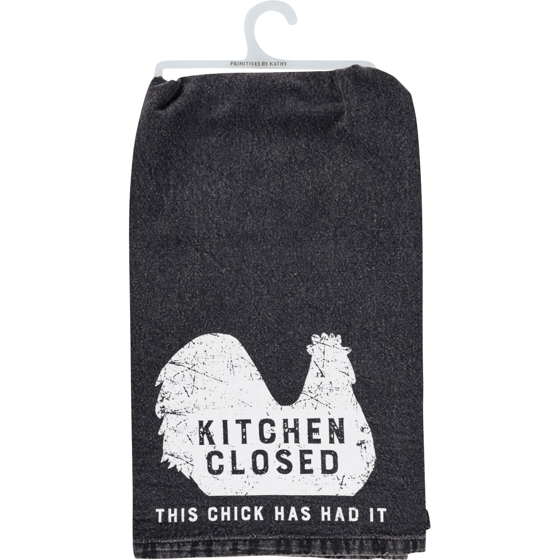 Charming Farmhouse Kitchen Closed Rustic Cotton Towel with Humorous Chicken Design