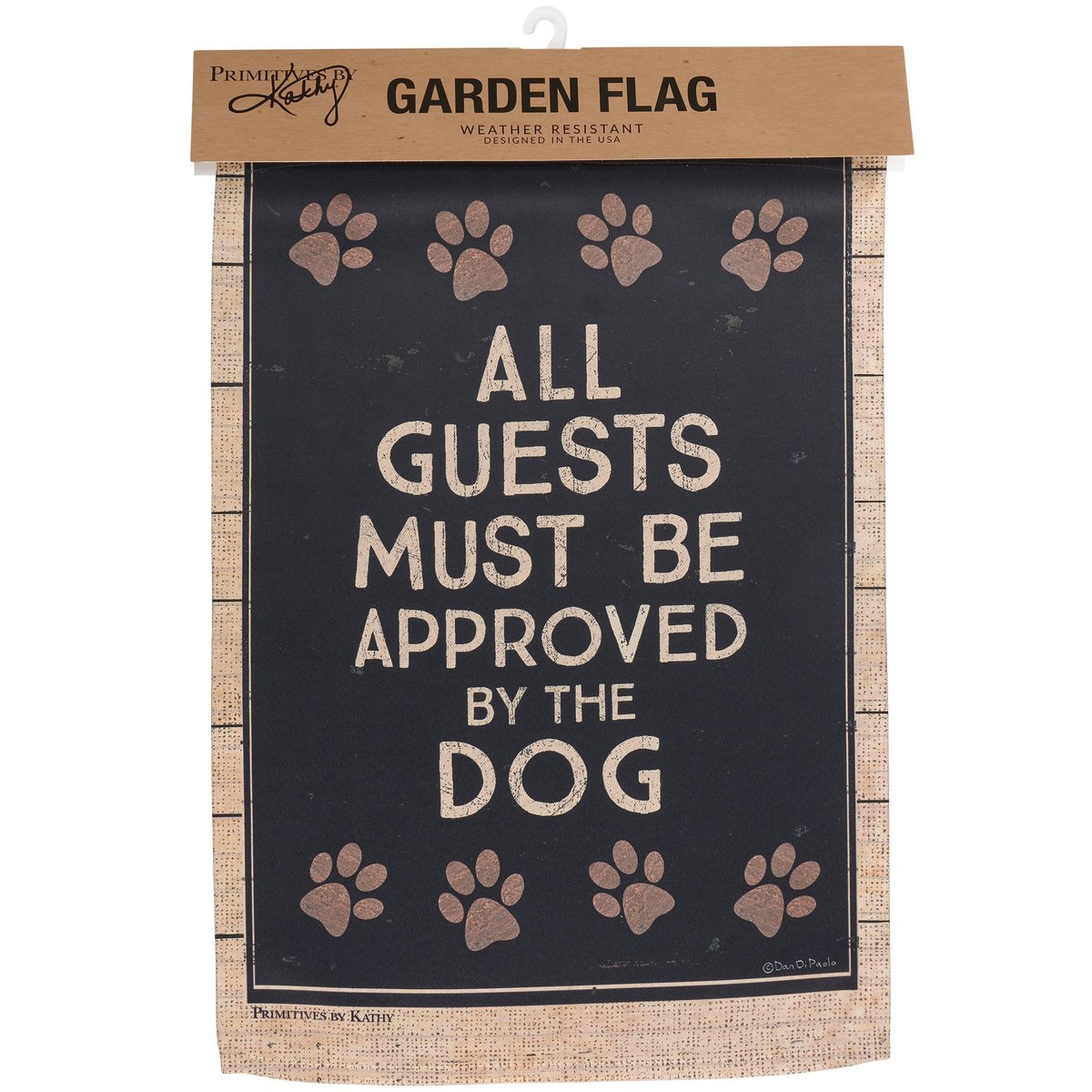 Humorous Dog Approved Garden Flag - Durable Weather-Resistant Rustic Pet Decor