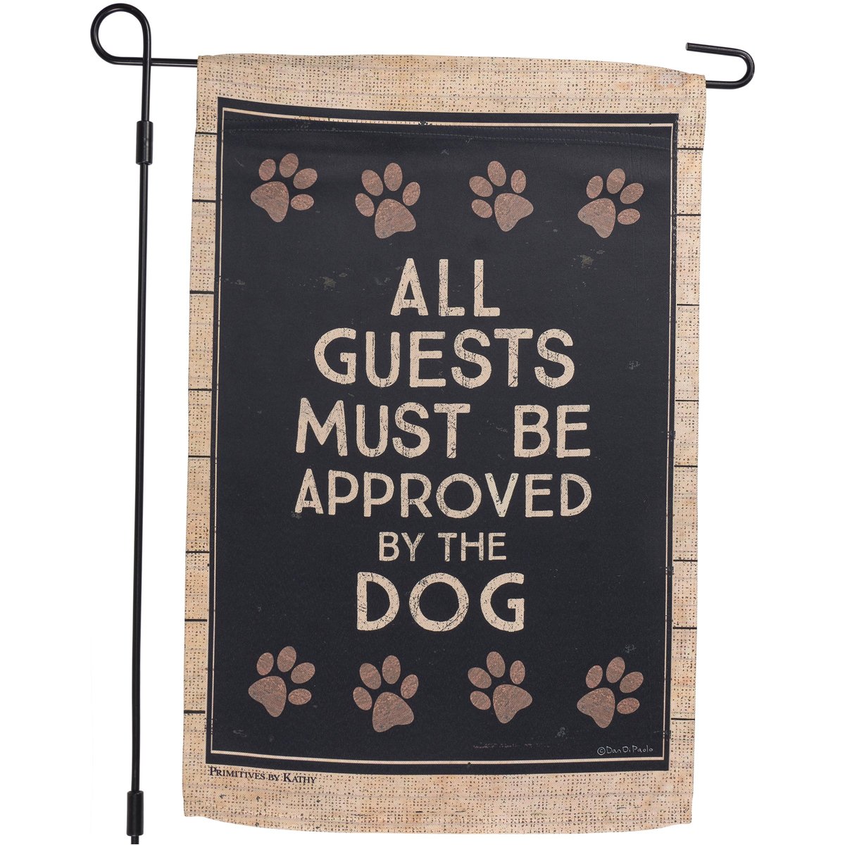 Humorous Dog Approved Garden Flag - Durable Weather-Resistant Rustic Pet Decor