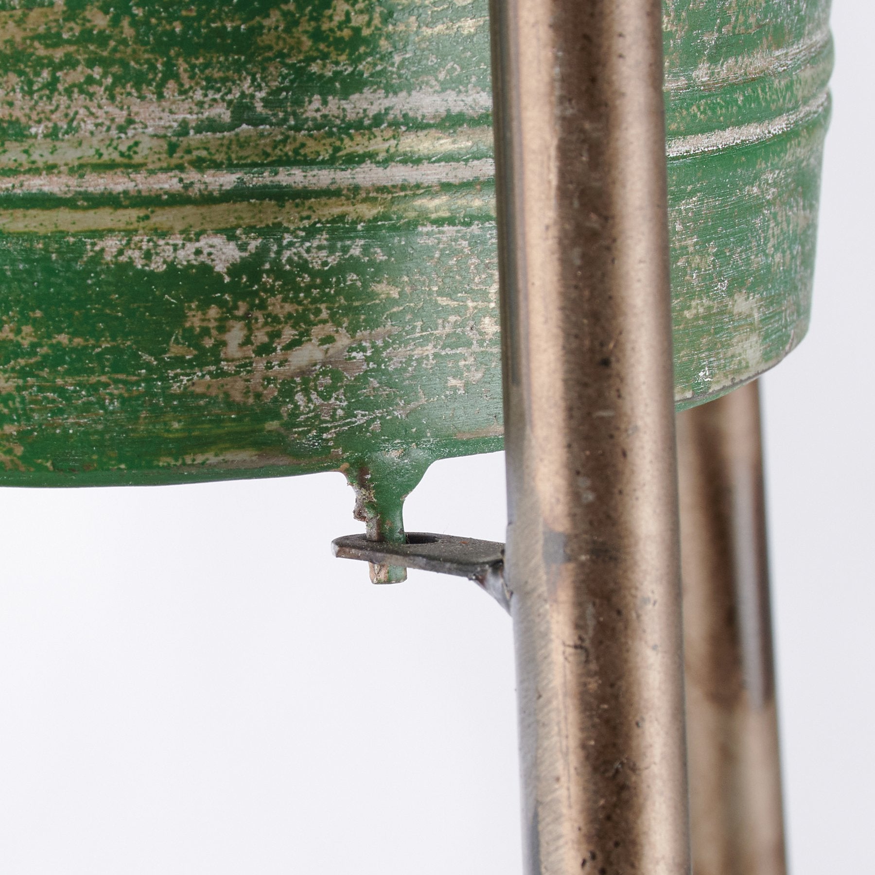 Rustic Farmhouse Green Metal Three-Tiered Ladder Display Tray for Home Decor