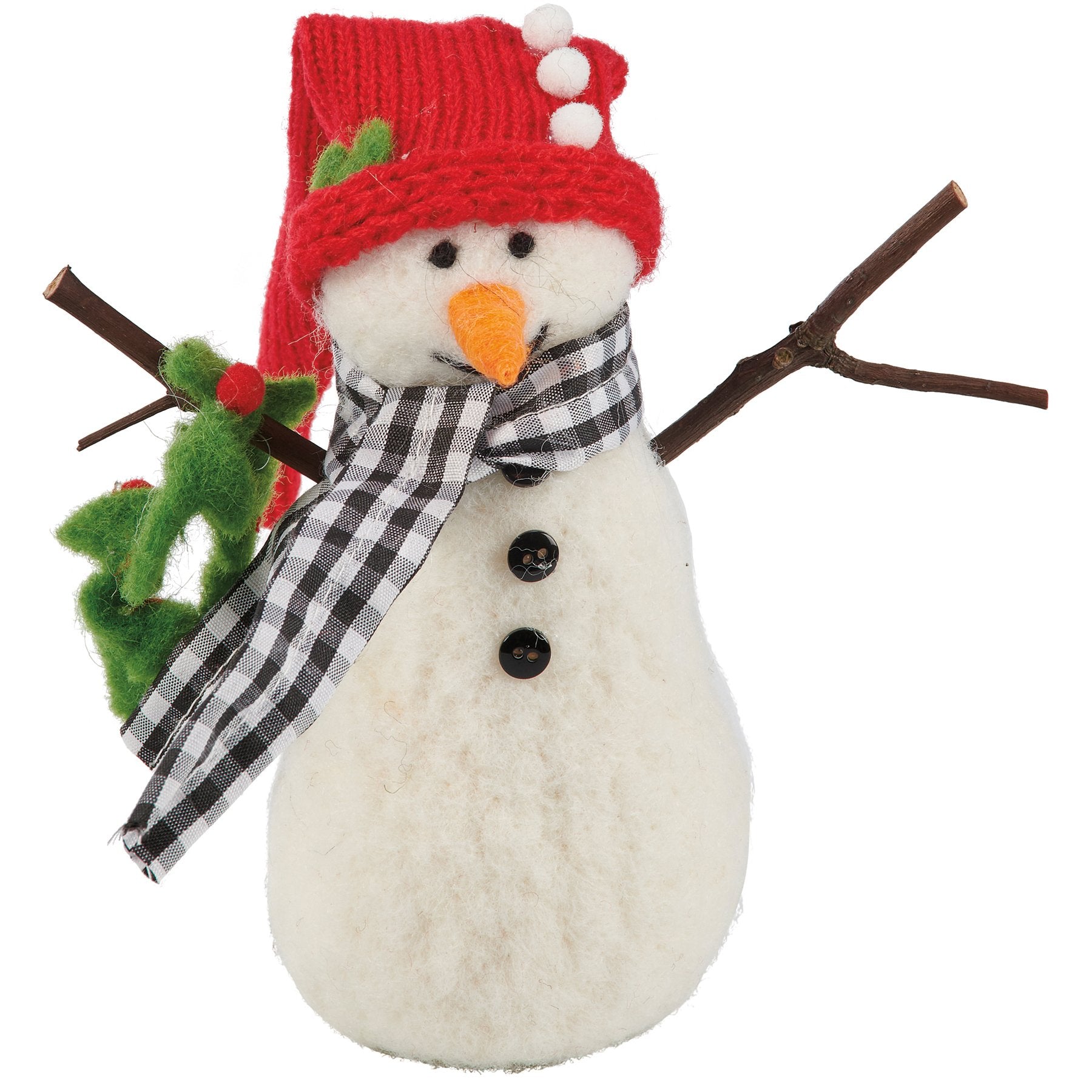 Delightful Felt Snowman Duo Critter Set: Joy Banner & Wreath Holiday Decor