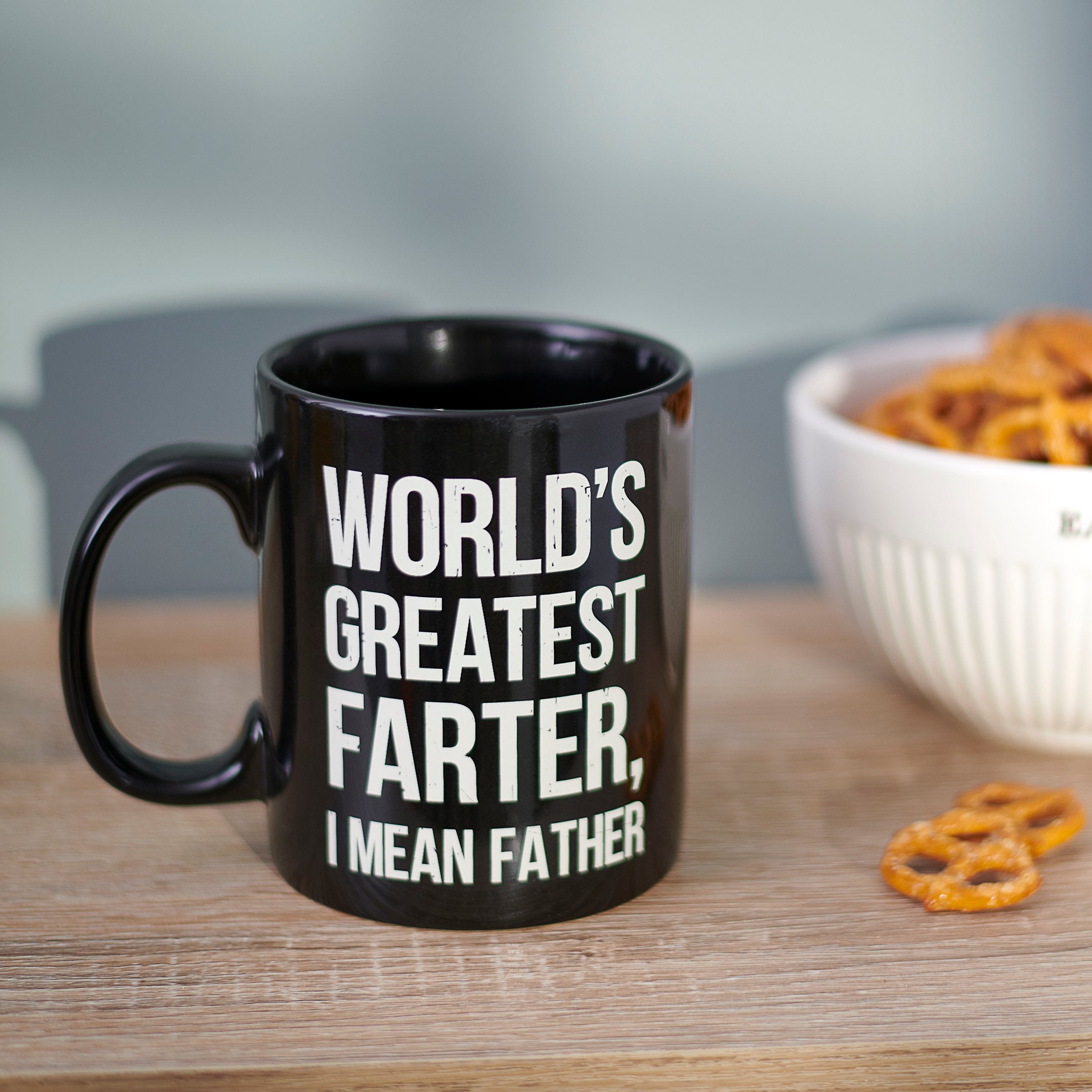 Hilarious "World's Greatest Farter, I Mean Father" 20oz Stoneware Mug