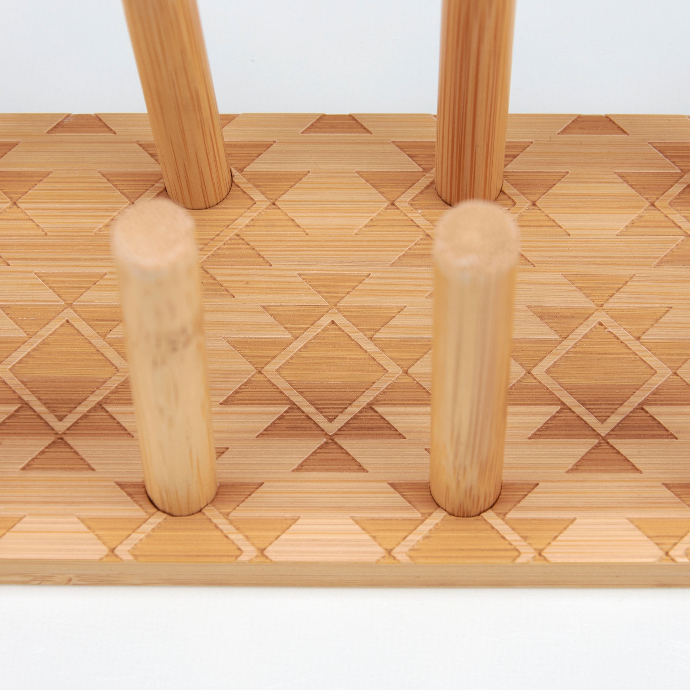 Stylish Bamboo Aztec Pattern Taco Holder for 8 Tacos, Fun Kitchen Dining