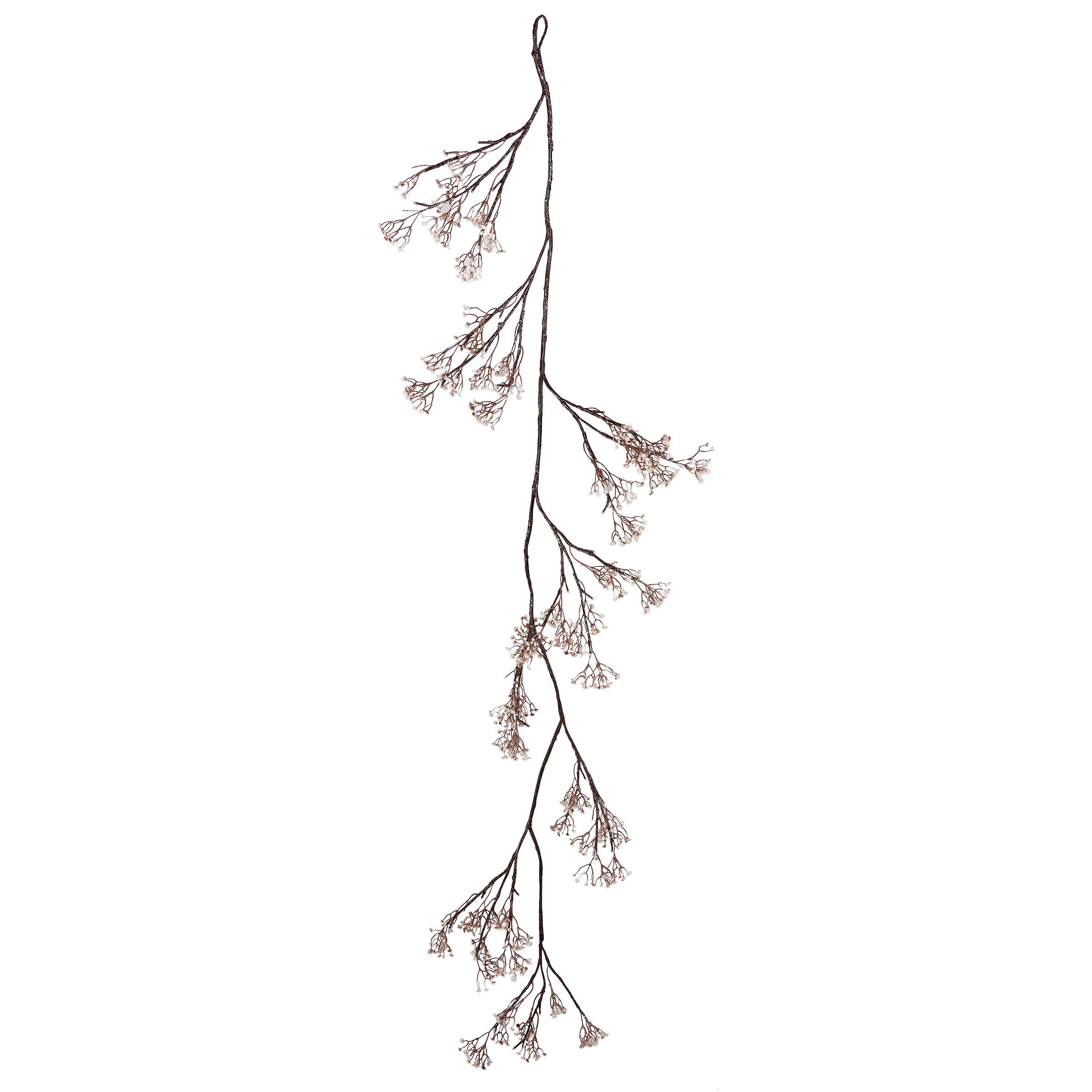 Magical Baby's Breath Lighted Garland: 6-Foot Twig Design, 48 Warm White LEDs