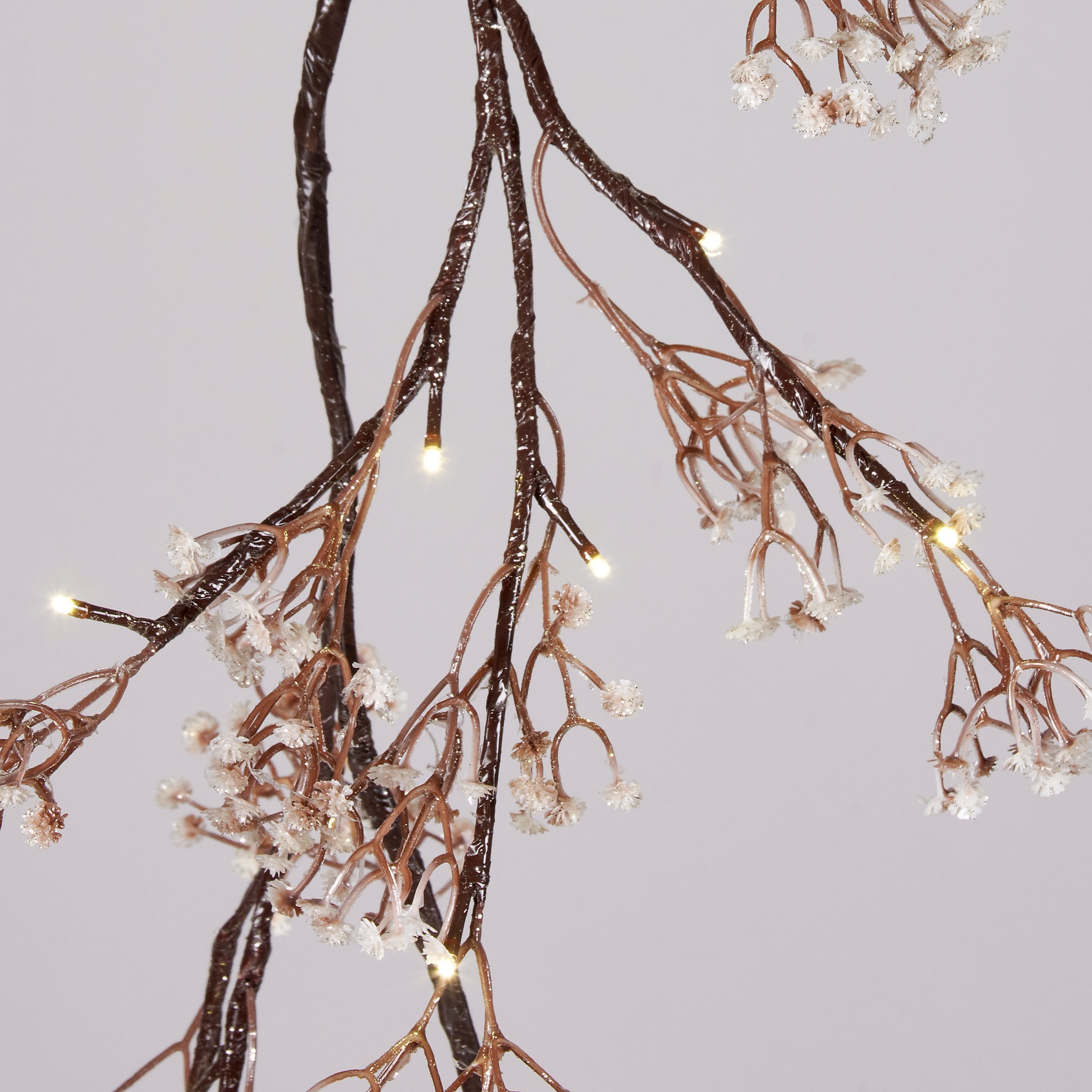 Magical Baby's Breath Lighted Garland: 6-Foot Twig Design, 48 Warm White LEDs