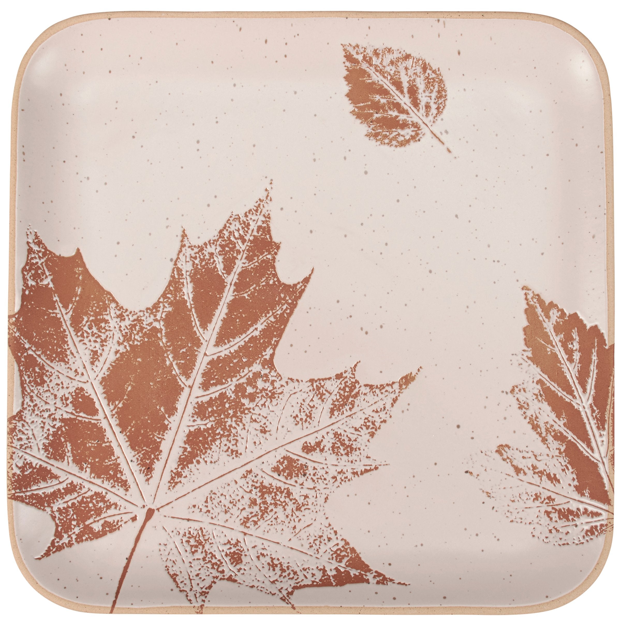 Rustic Fall Leaves Stoneware Serving Tray - Durable, Microwave & Dishwasher Safe