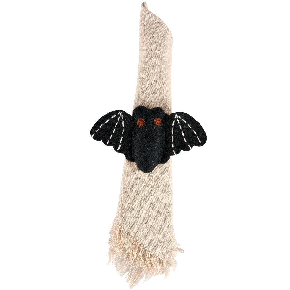 Spooky Felt Bat Napkin Ring: Perfect Halloween Table Decor Accent for Seasonal Gatherings