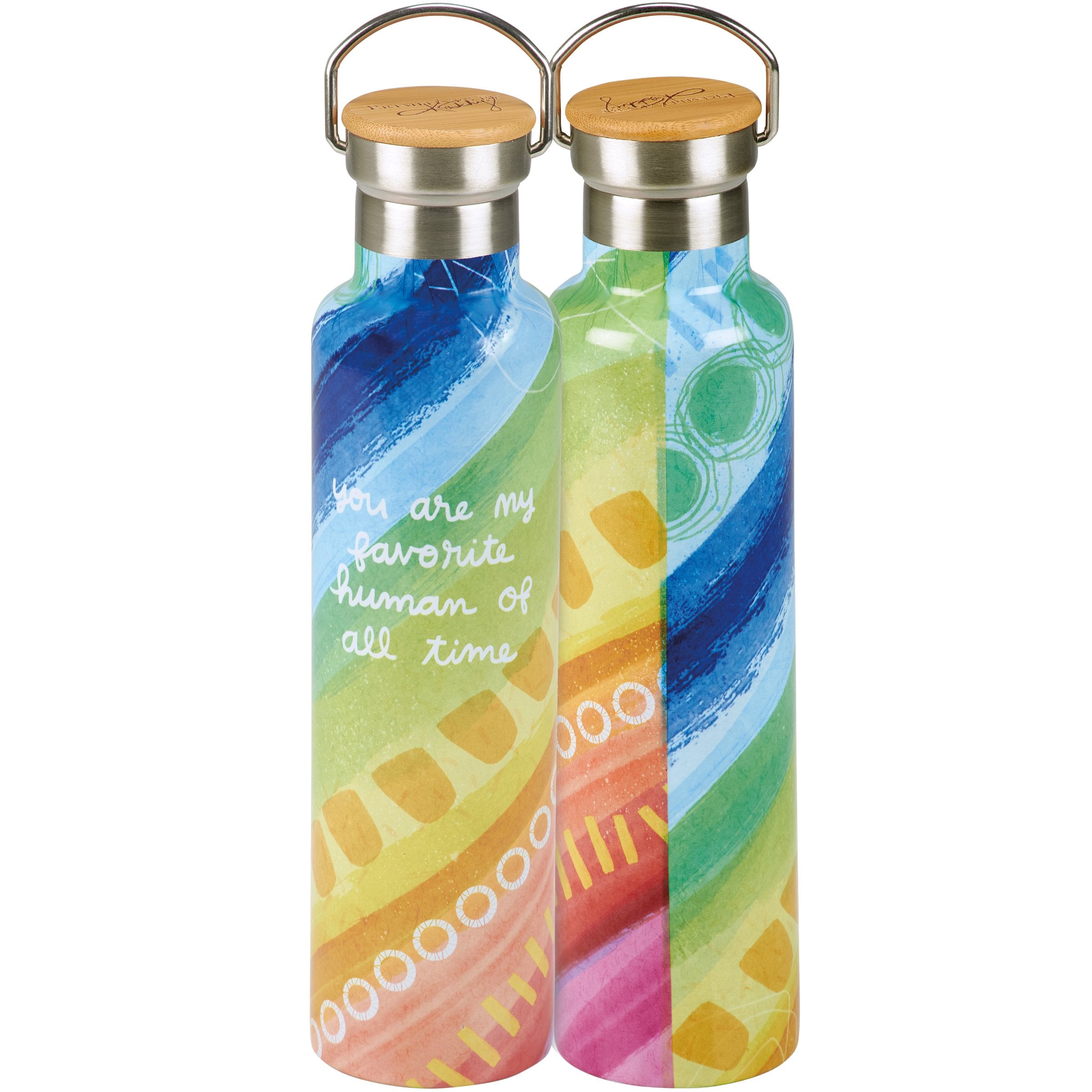 My Favorite Human Insulated Stainless Steel Water Bottle with Bamboo Lid (25oz)