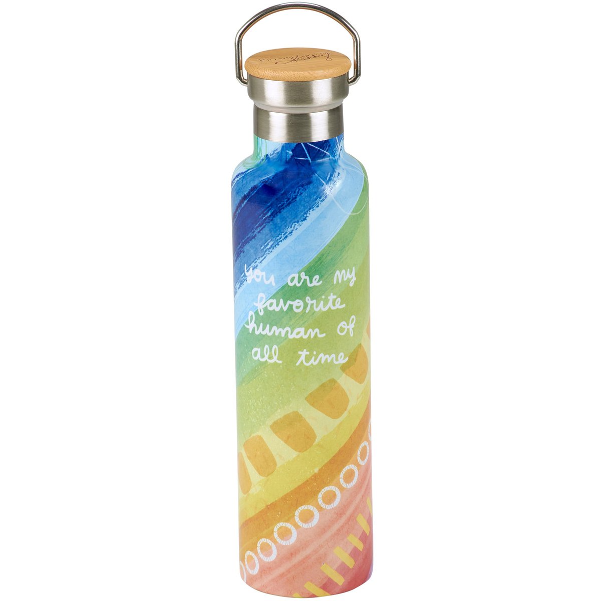 My Favorite Human Insulated Stainless Steel Water Bottle with Bamboo Lid (25oz)