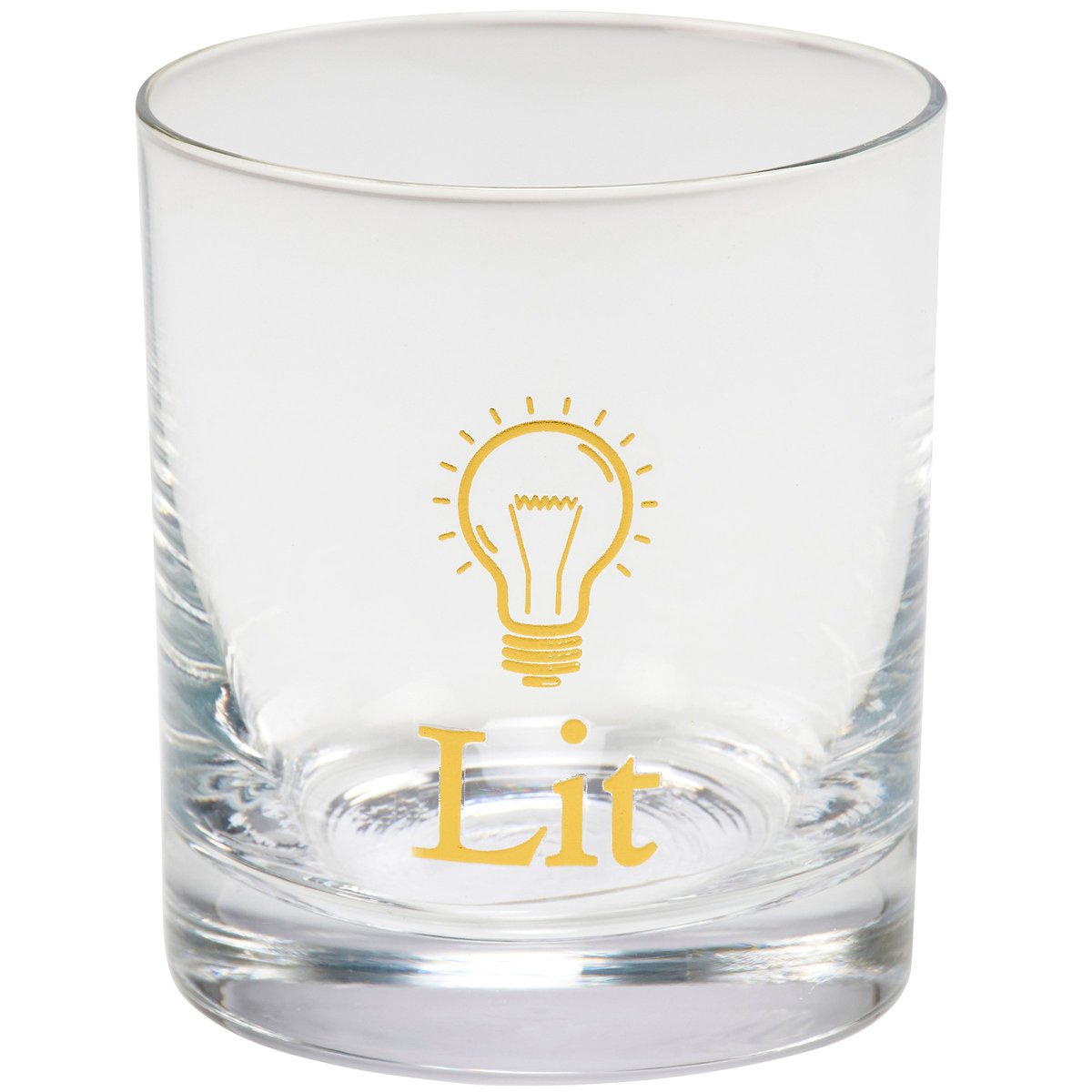 Primitives by Kathy 'Lit' Rocks Glass - Humorous Lightbulb Whiskey Cocktail Tumbler