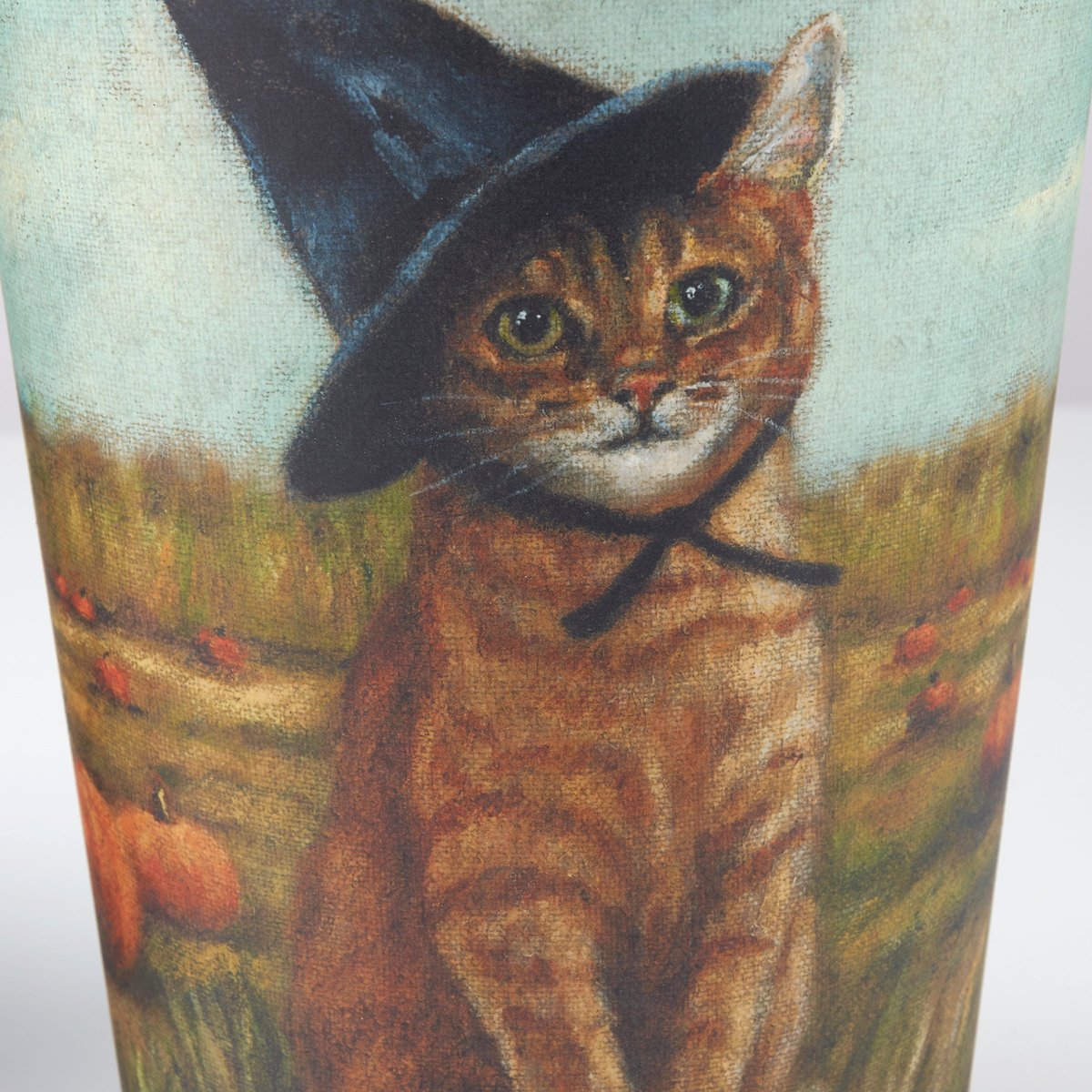 Charming Hand-Painted Halloween Spooky Friends Wall Bucket Set - Rustic Metal Decor