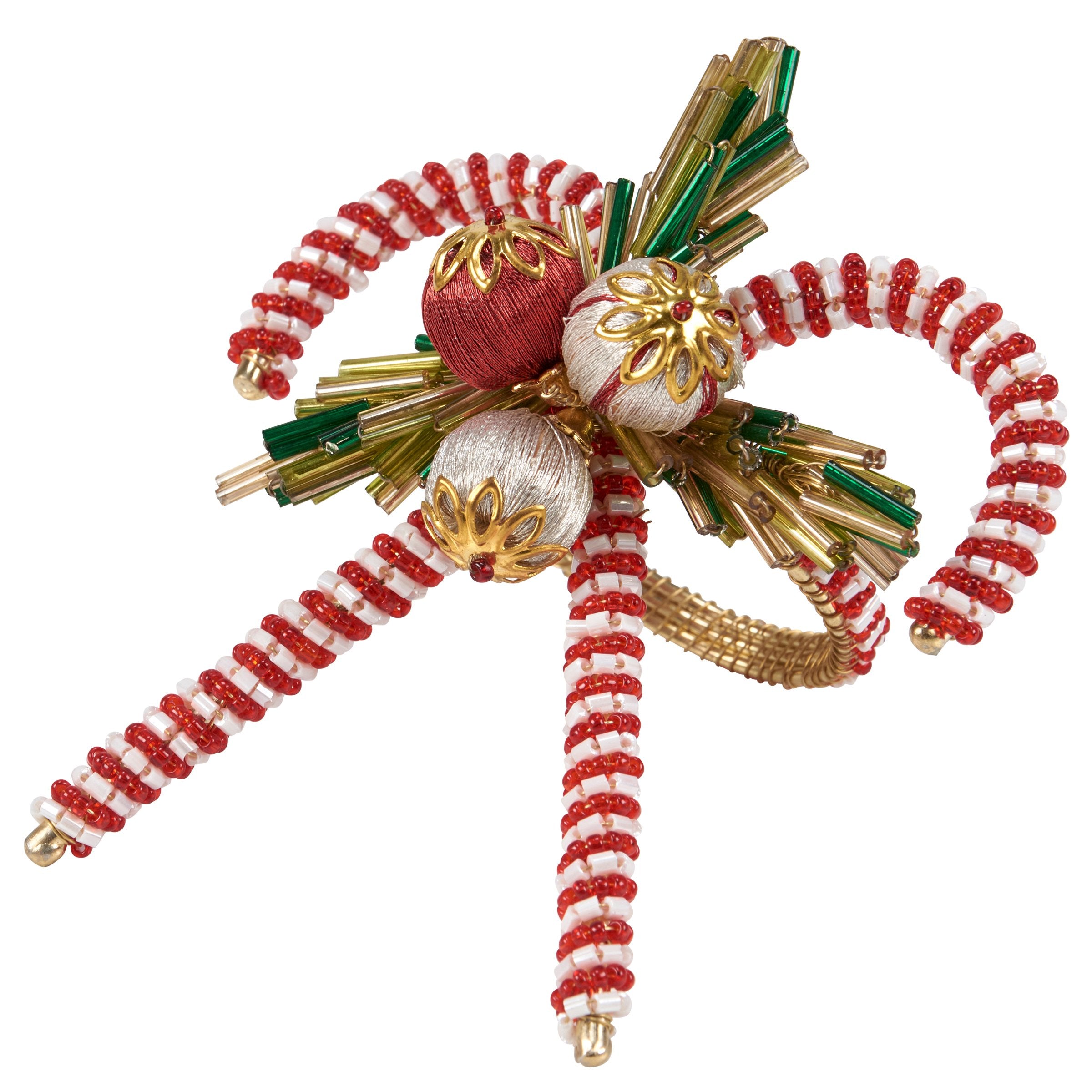 Festive Candy Cane Napkin Rings for Elegant Christmas Table Decorations