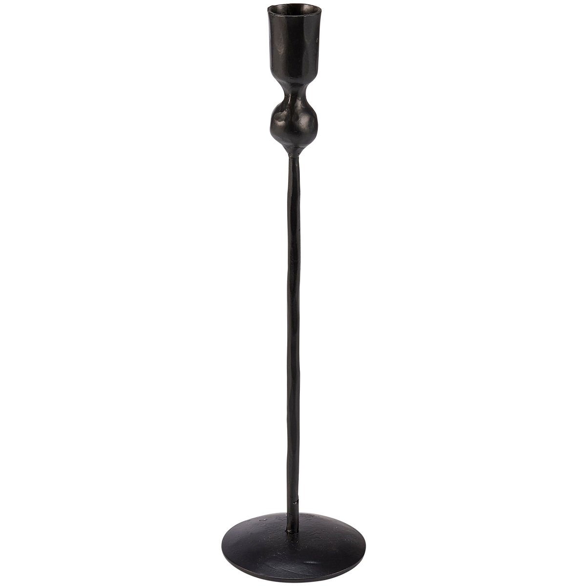 Elegant Black Metal Taper Candle Holder Set - 3 Varying Heights for Decor