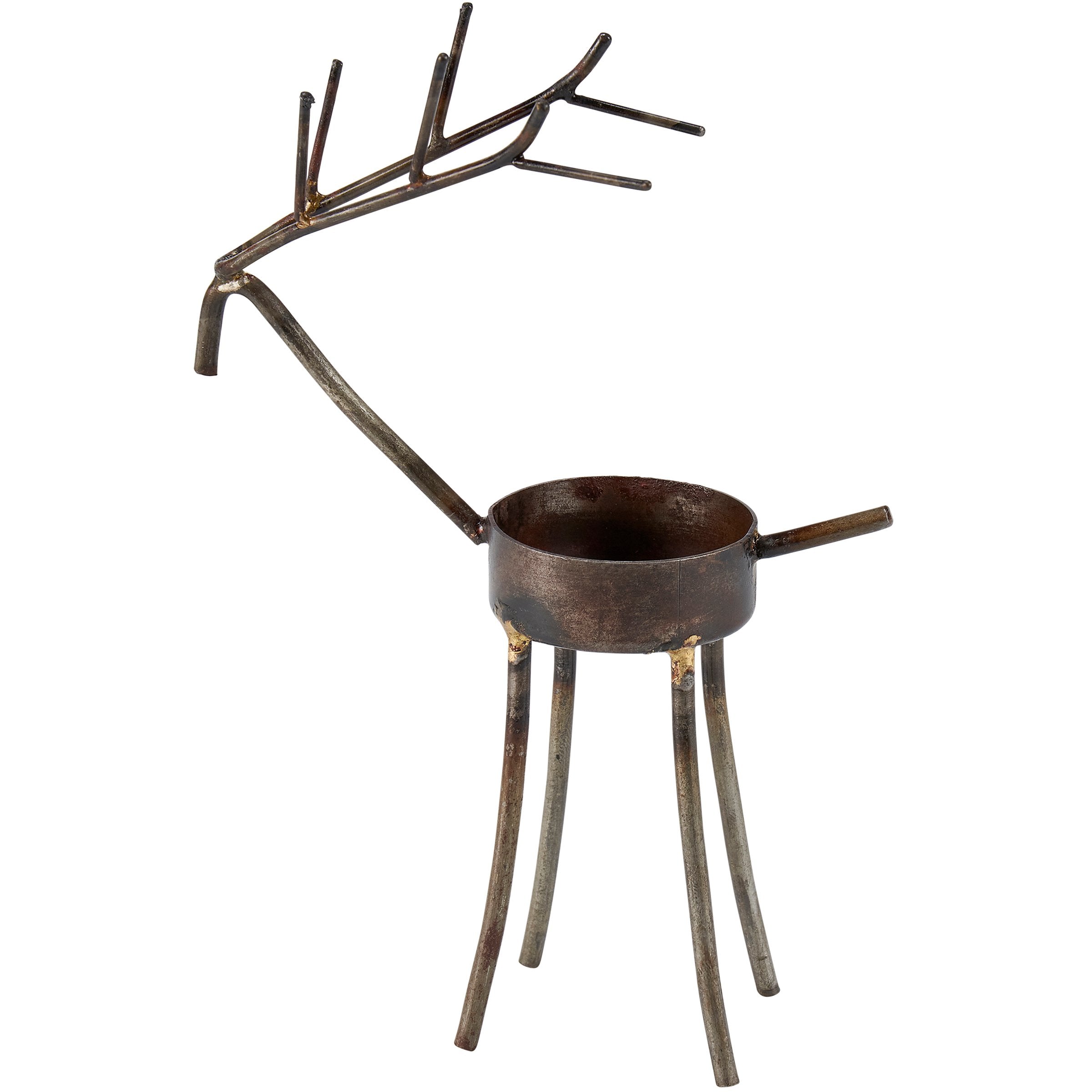 Rustic Metal Deer Tealight Candle Holder Set - Elegant Forest Animal Decor