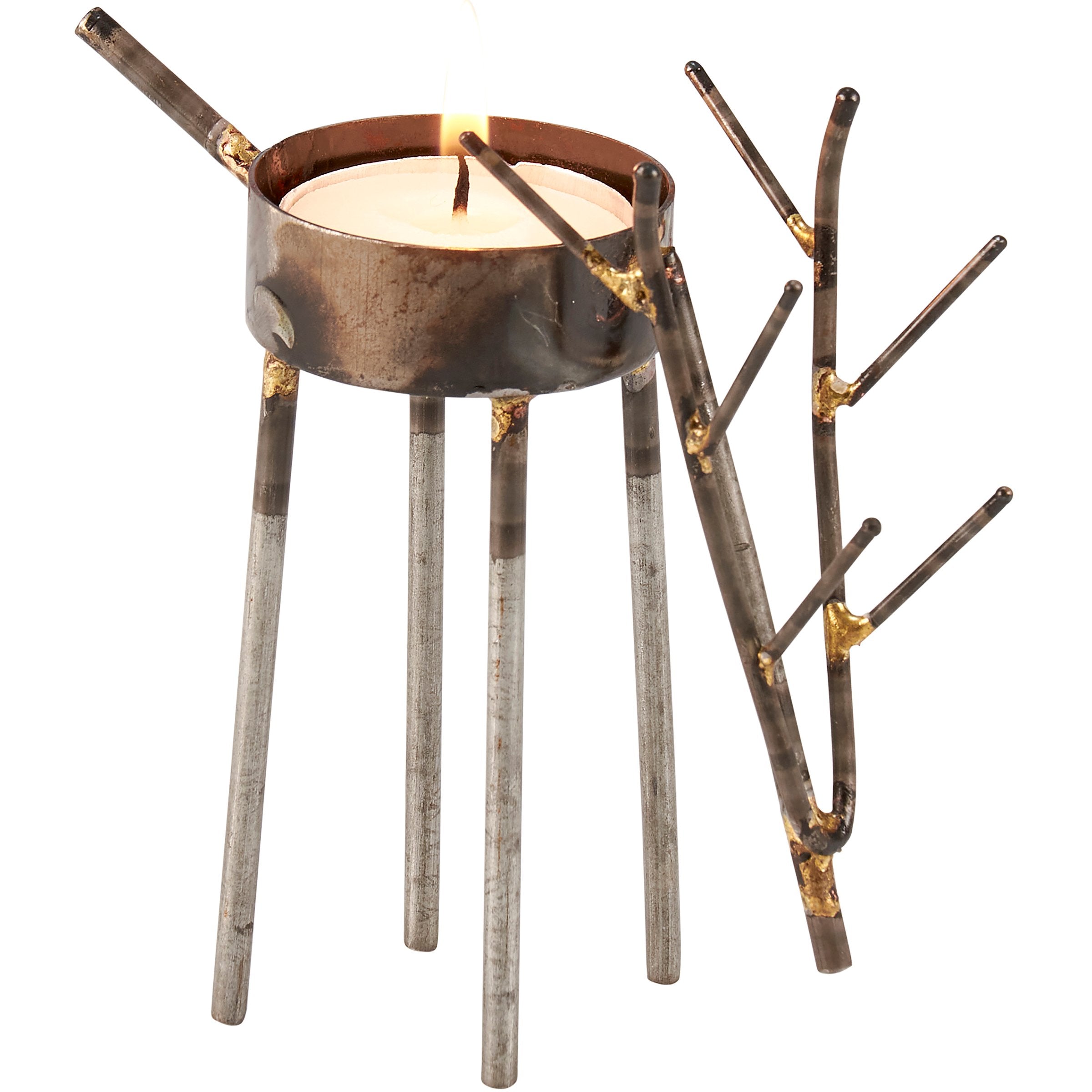 Rustic Metal Deer Tealight Candle Holder Set - Elegant Forest Animal Decor