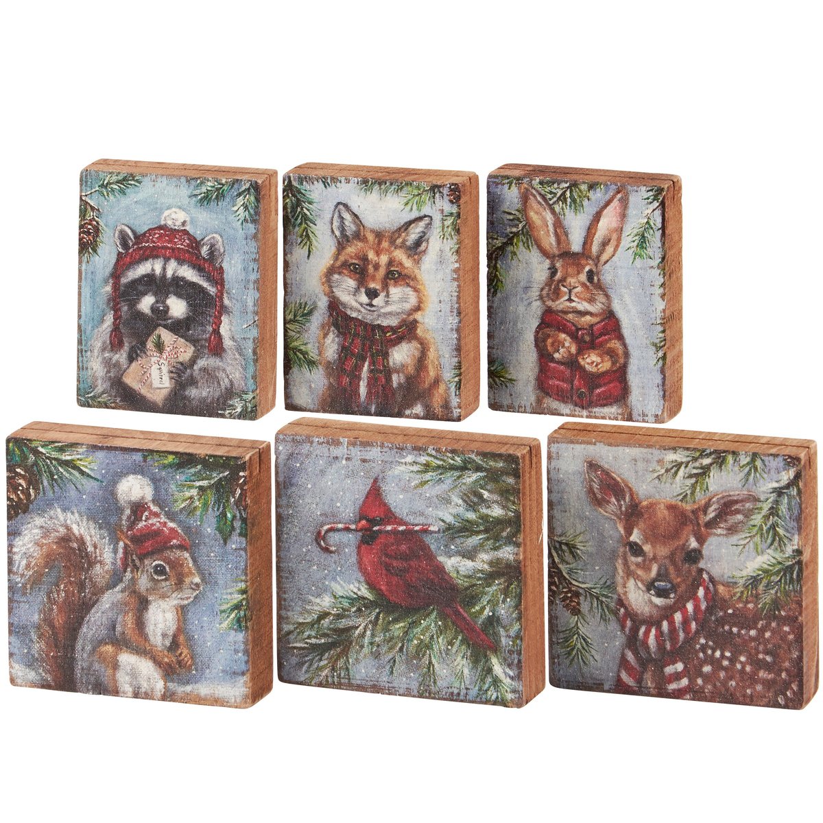 Charming Woodland Winter Animal Place Card Holder Set with 24 Custom Cards