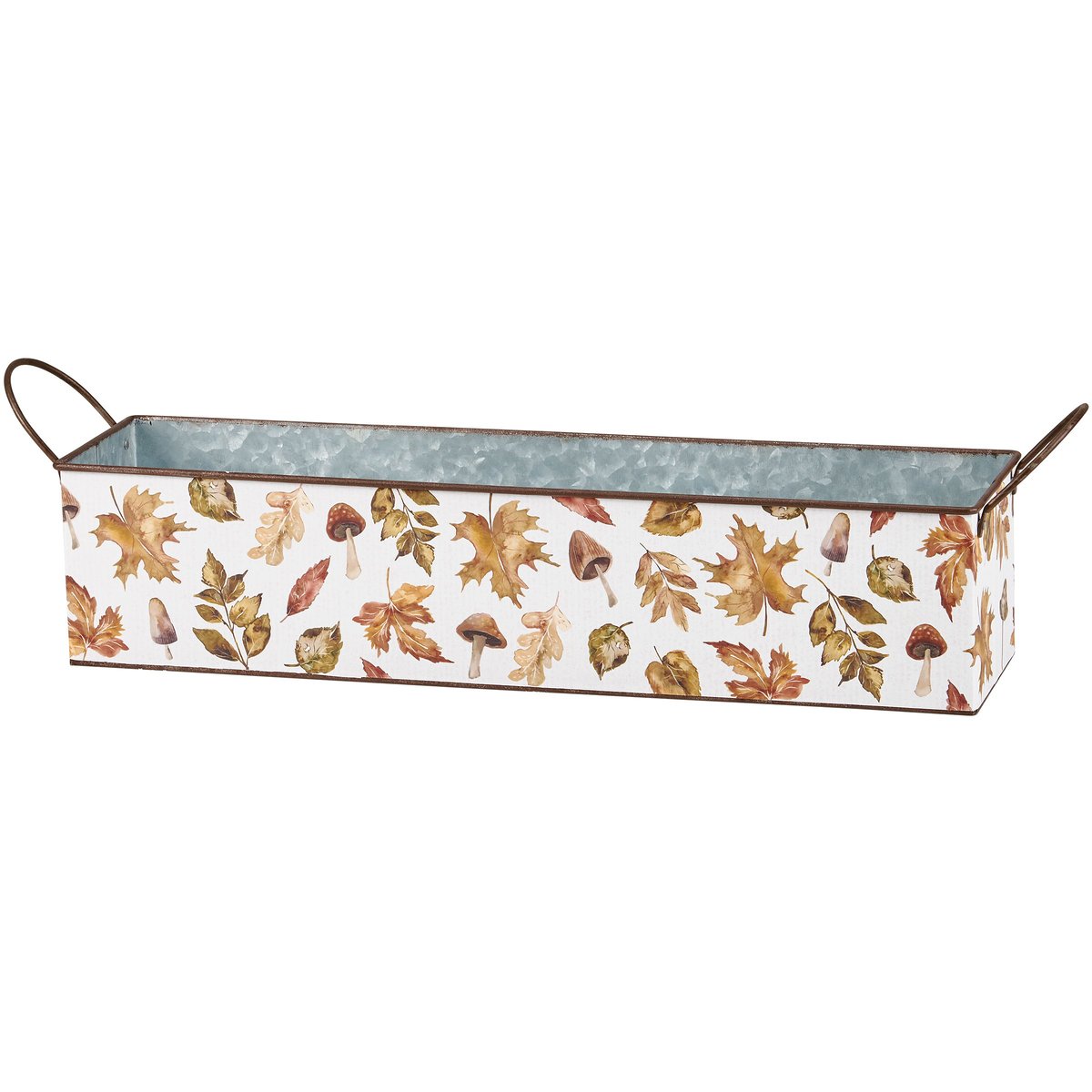 Rustic Galvanized Metal Fall Harvest Decorative Bin Set with Family Sentiment