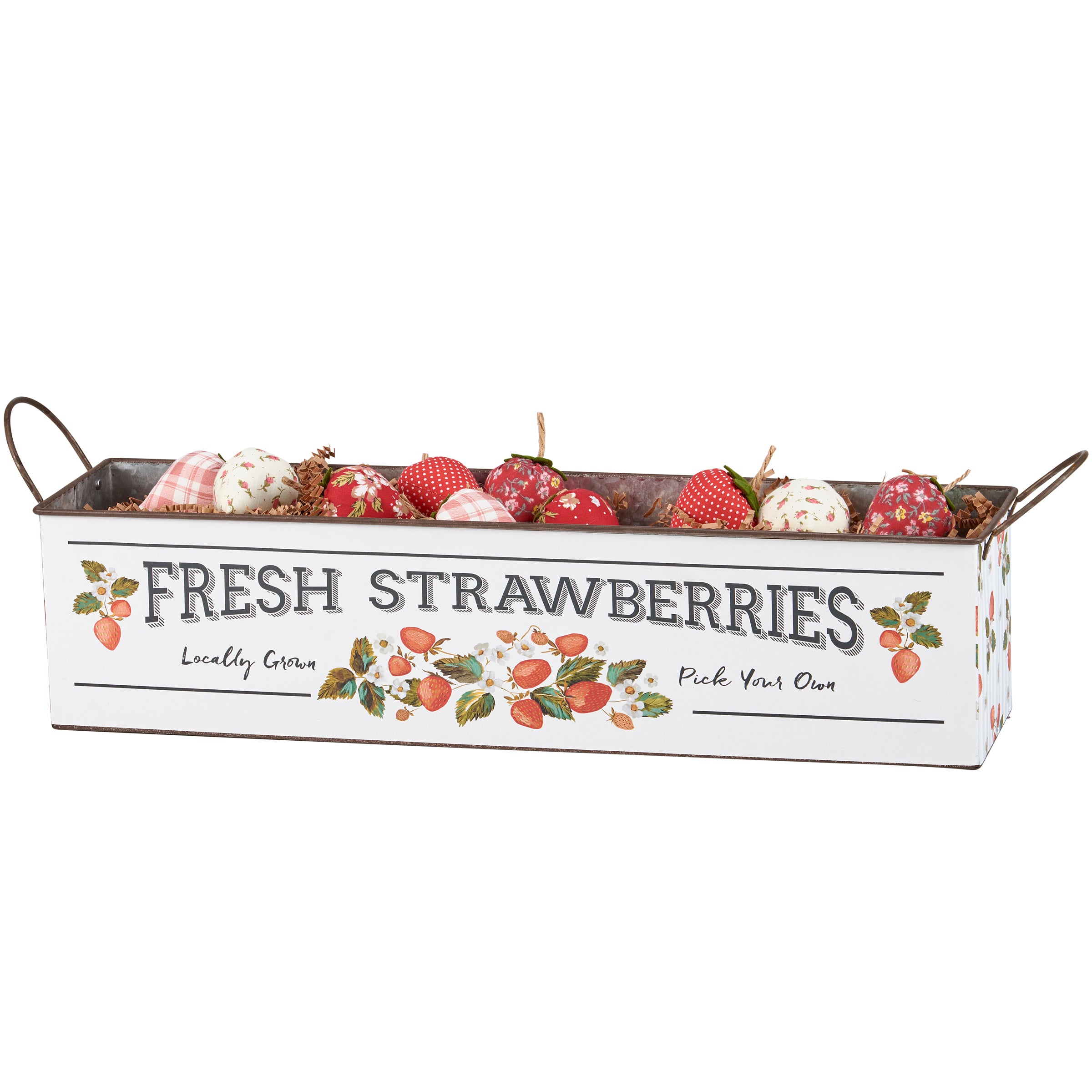 Charming Galvanized Metal Strawberry Bin Set for Rustic Kitchen & Garden Decor