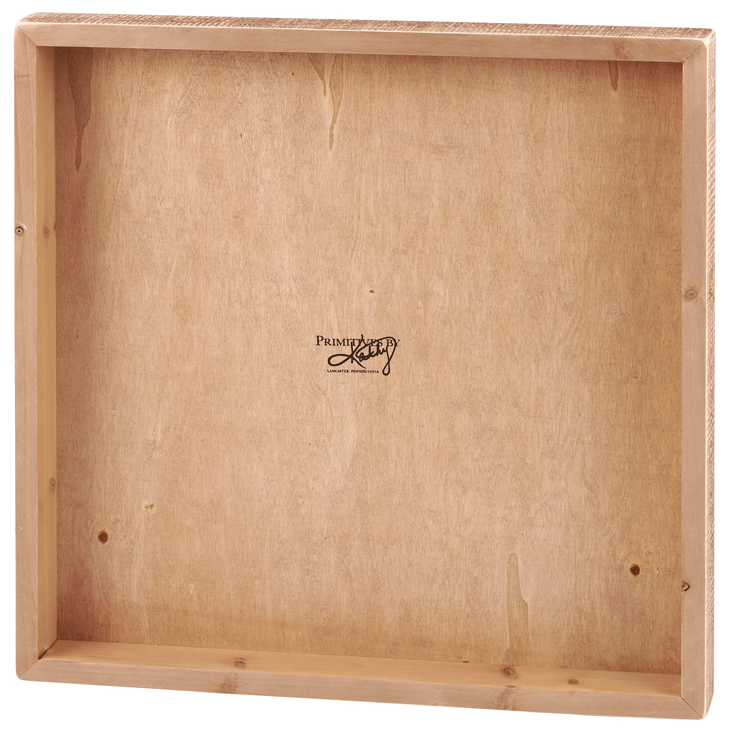 Rustic Farmhouse Wooden Box Sign with Hand-Painted Lavender Pig Art Decor