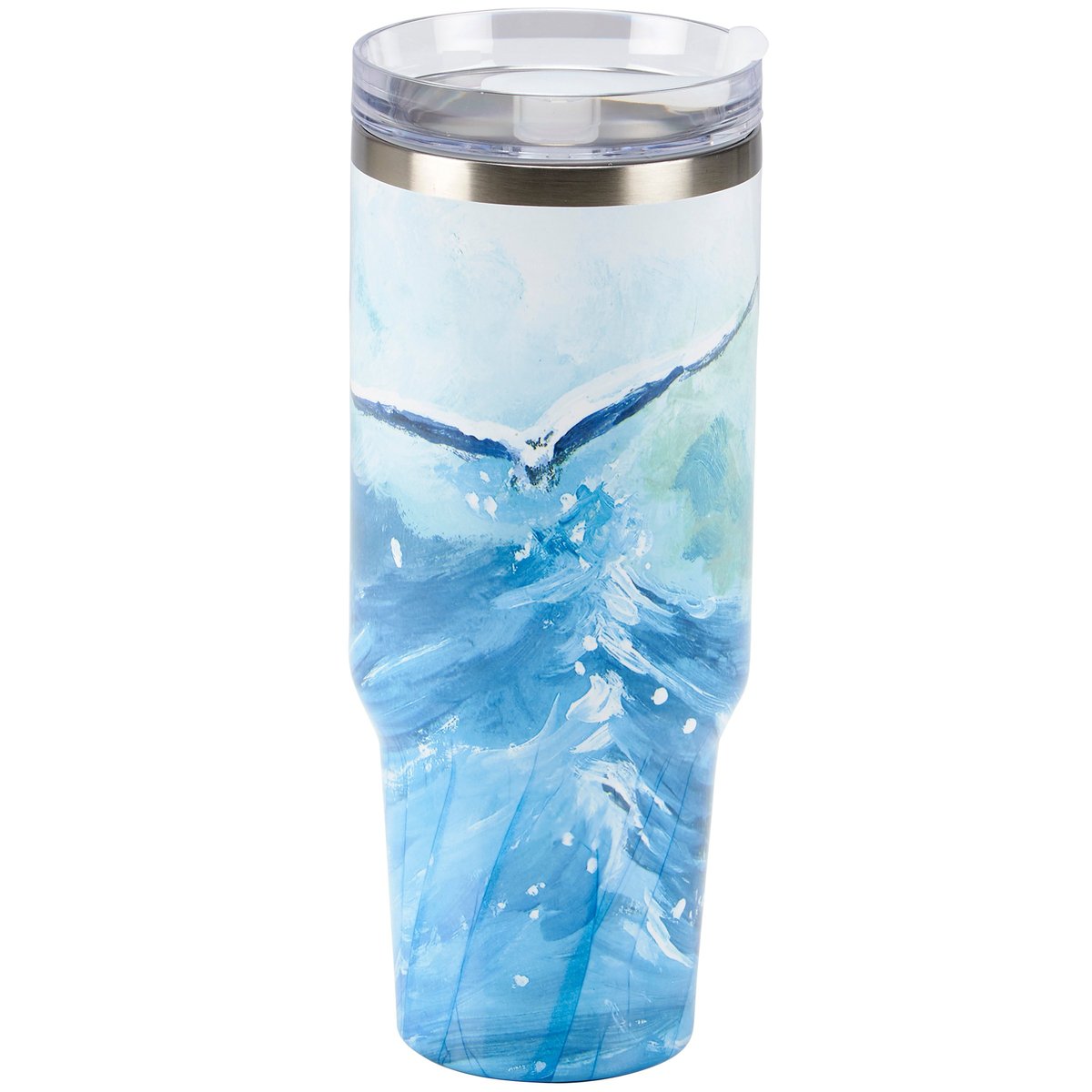 Coastal Ocean Wave Insulated Stainless Steel Travel Mug 40 oz Capacity