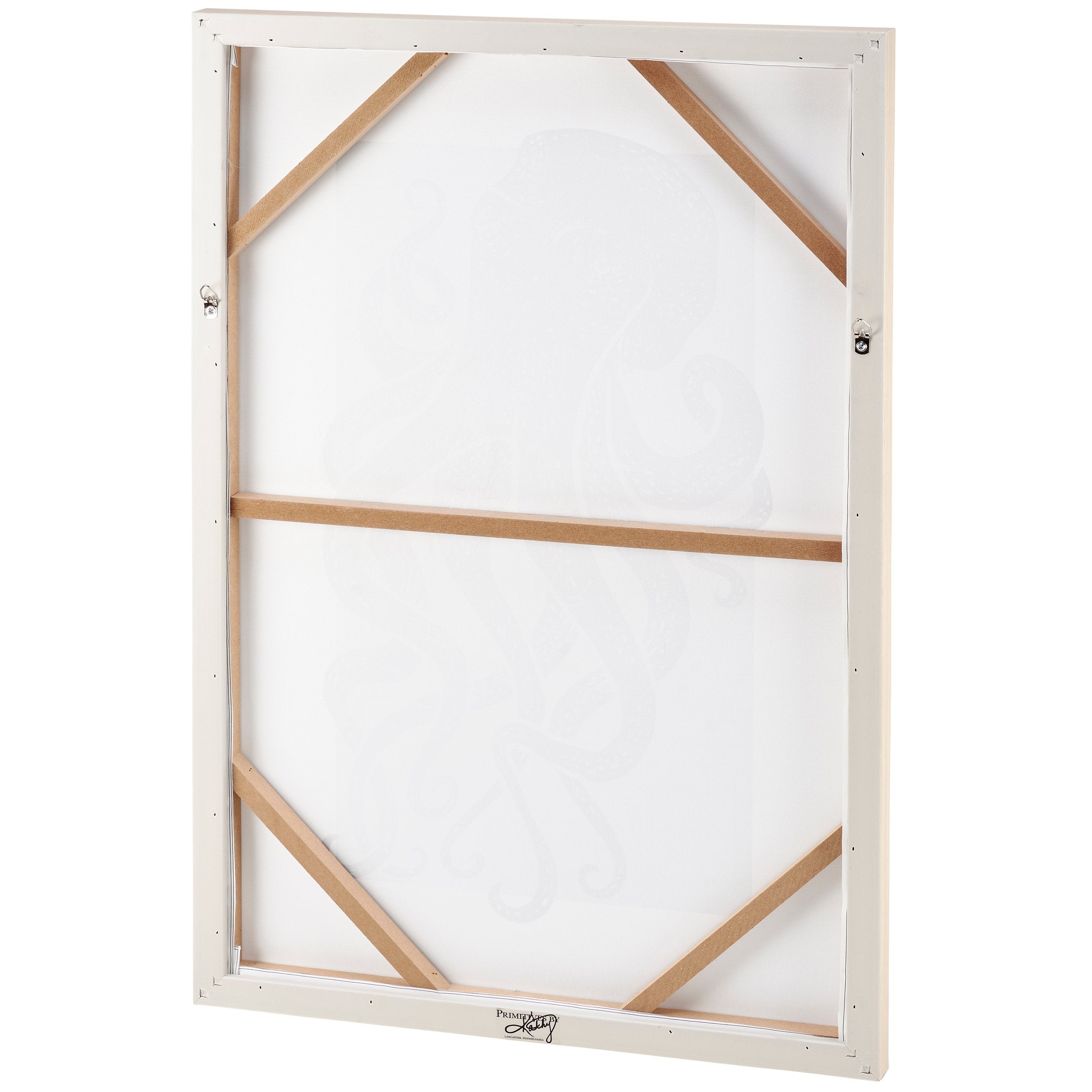 Oceanic Octopus Canvas Wall Art Decor: Large Nautical Block Print Wood Frame