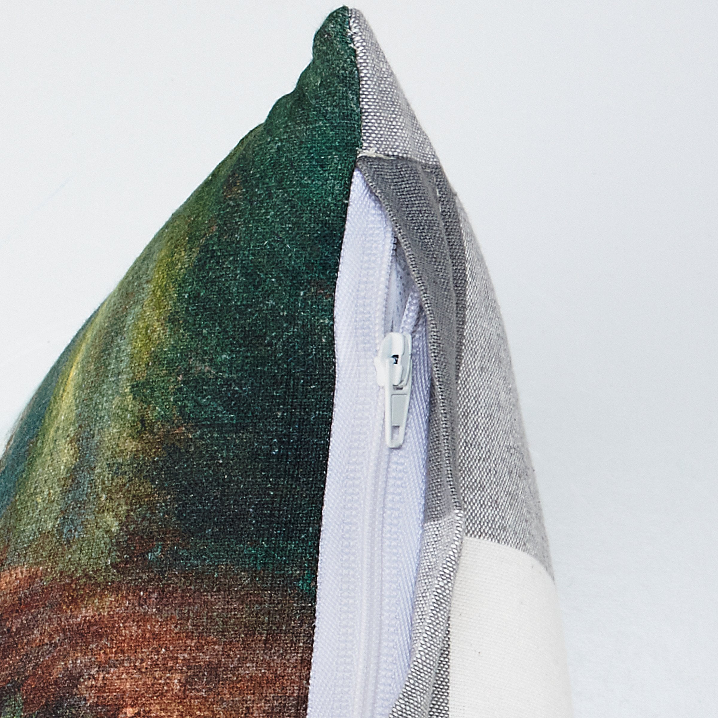 Charming Floral Highland Cow Pillow: Rustic Spring Decor, Removable Cotton Cover, 16x16 Inch