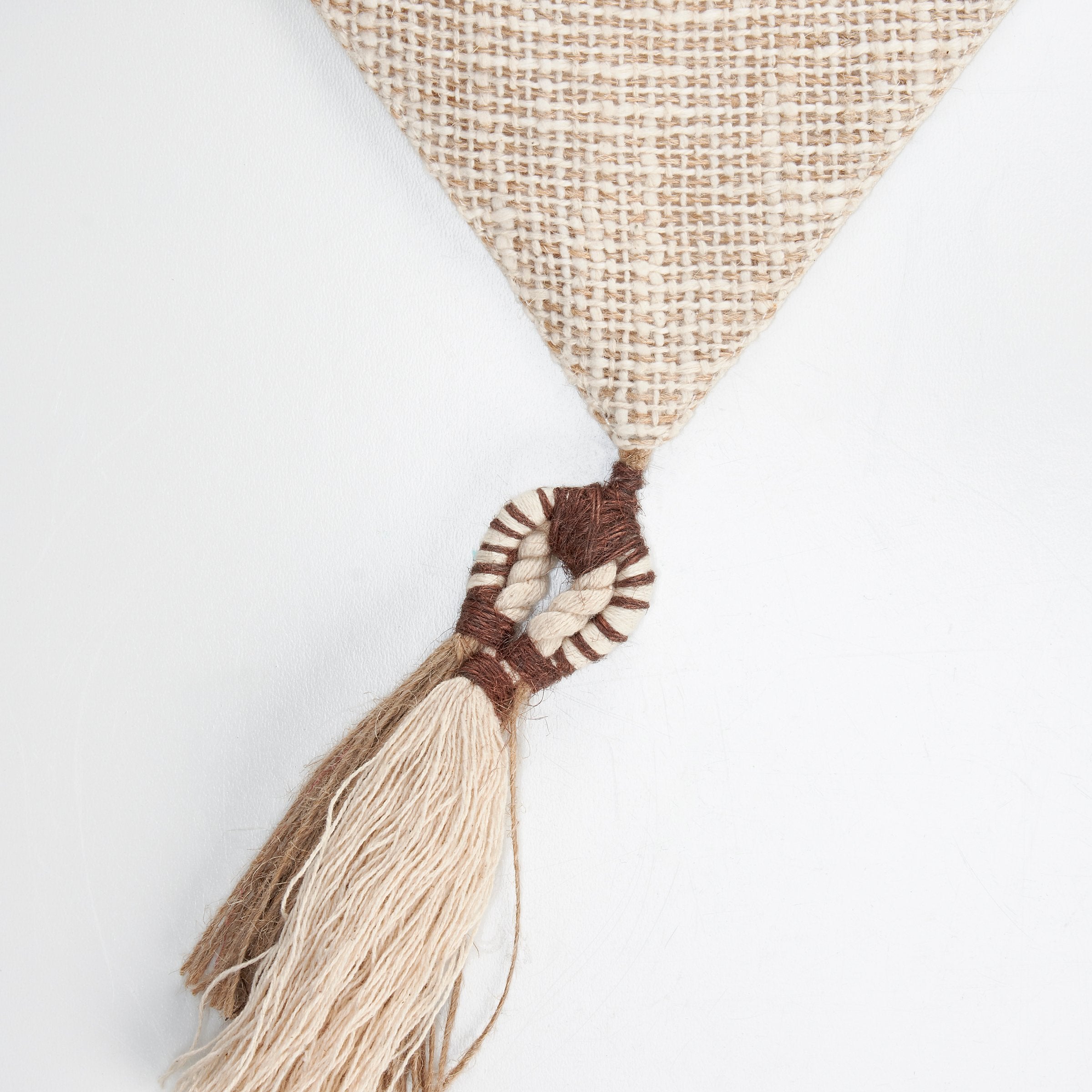 Coastal Charm Natural Cotton Tassel Table Runner - 72-inch Beach Theme Decor