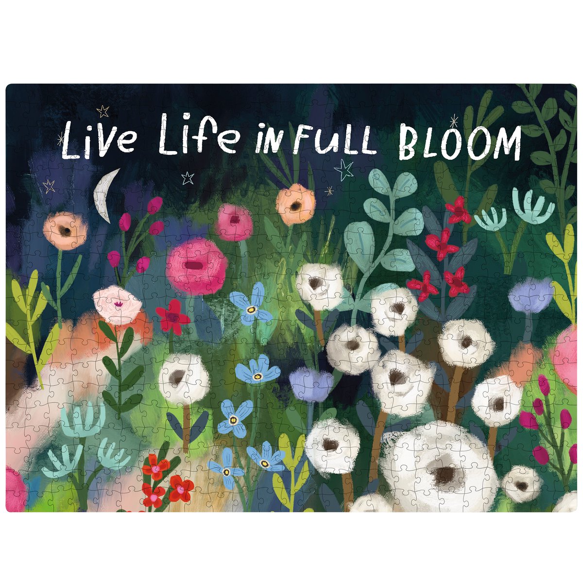 Vibrant Full Bloom 1000 Piece Jigsaw Puzzle - Inspirational Floral Design