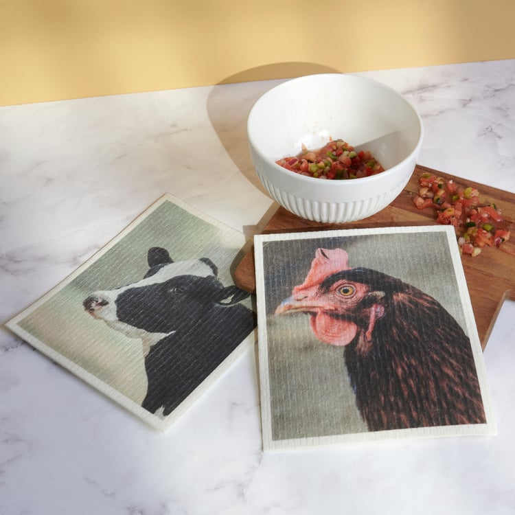 Homestead Farm Eco-Friendly Swedish Dishcloth Set: Absorbent, Reusable Kitchen Cleaning