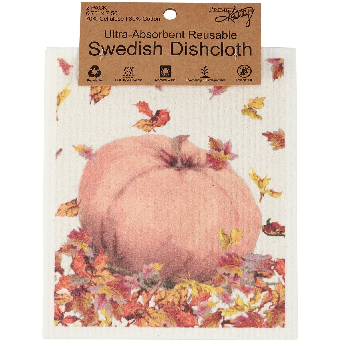 Festive Turkey Time Swedish Dishcloth Set - Eco-Friendly Fall Kitchen Decor