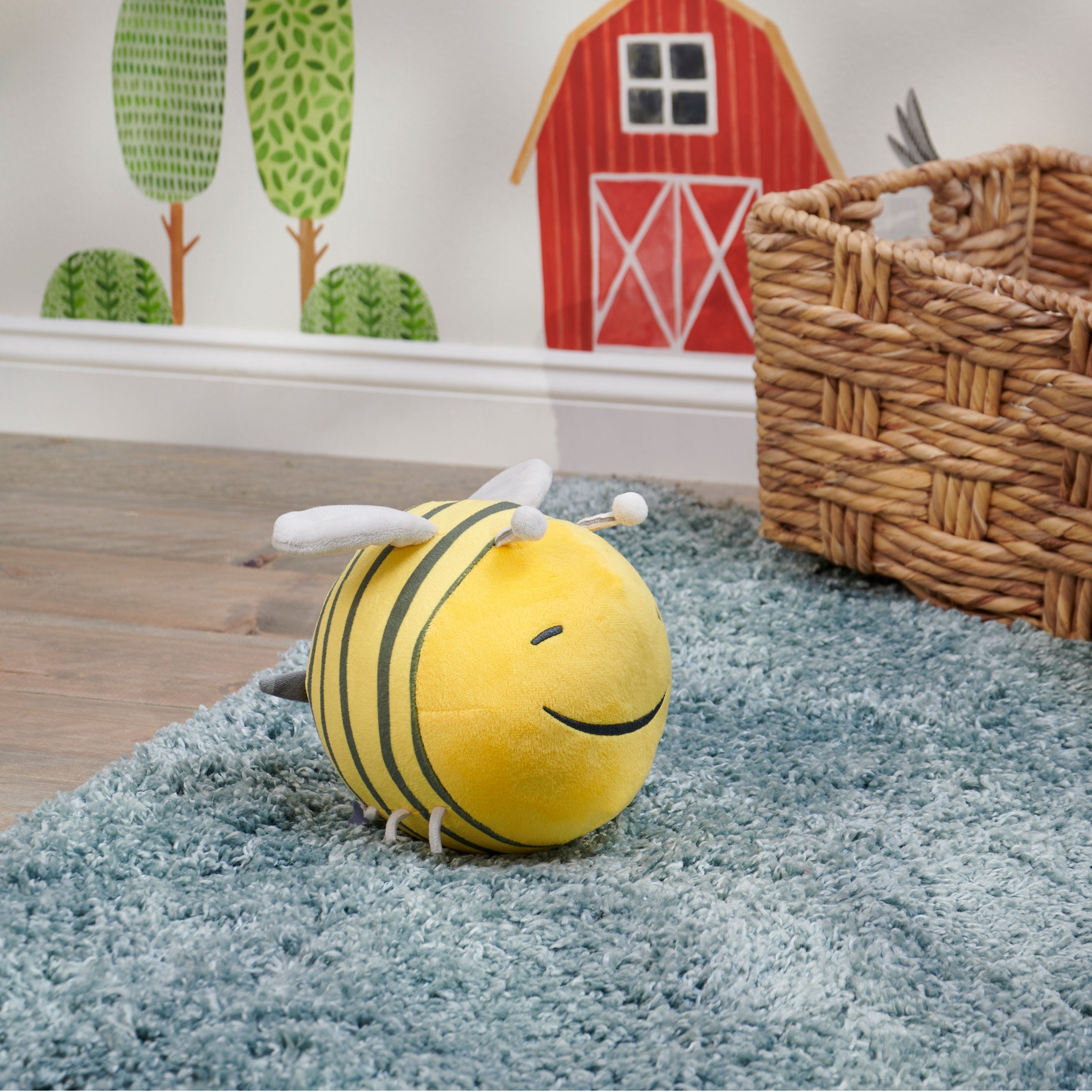 Charming Embroidered Plush Bee Softie Toy for Babies & Kids