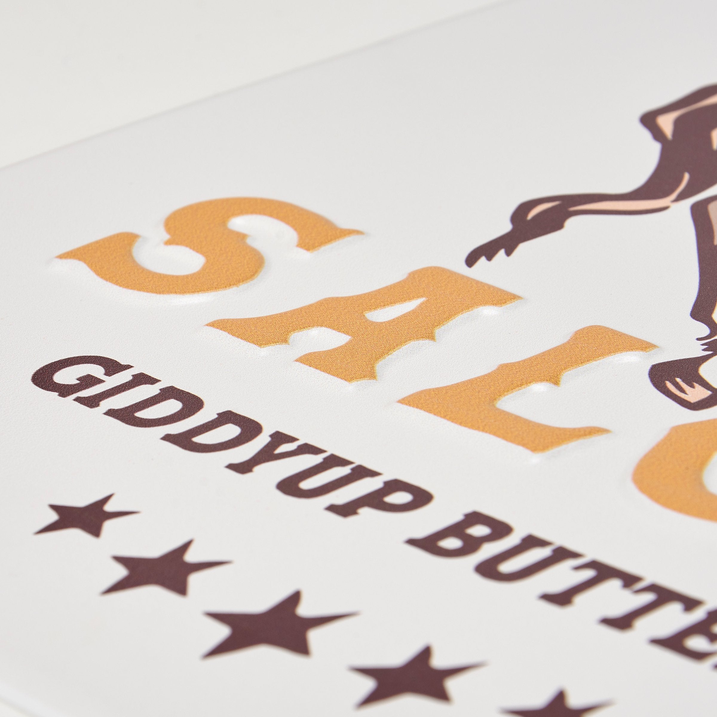 Giddyup Buttercup Western Cowgirl Metal Wall Decor Sign for Rodeo Saloon