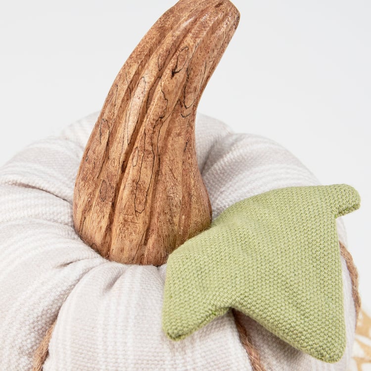 Charming Fall Patterns Fabric Pumpkin Stack - Rustic Autumn Home Accent