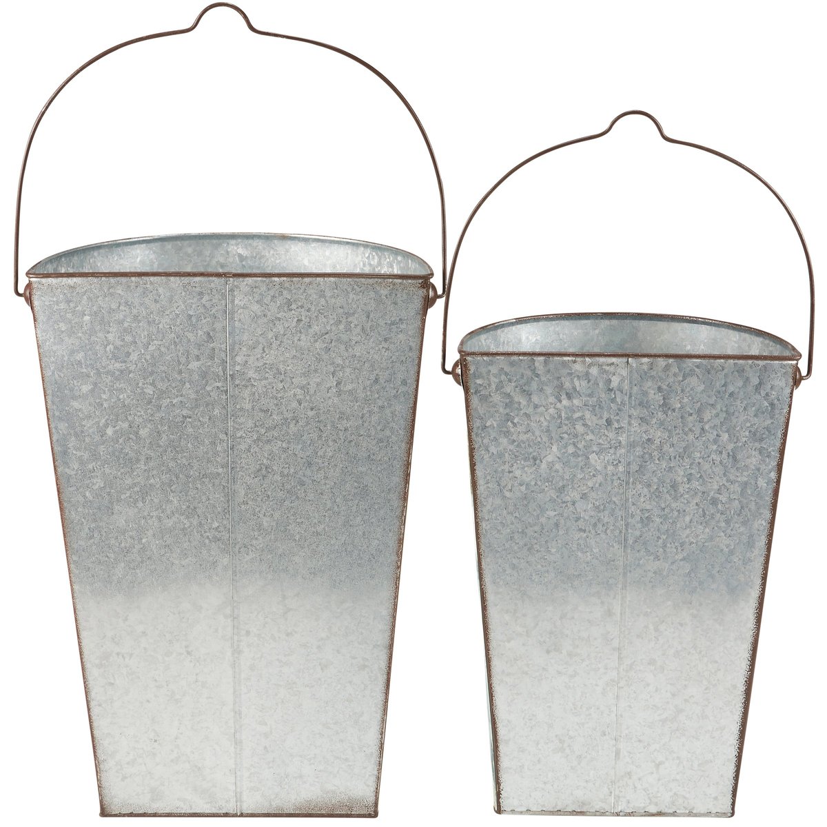 Charming Winter Cardinal Metal Wall Buckets Set - Watercolor Art Home Decor