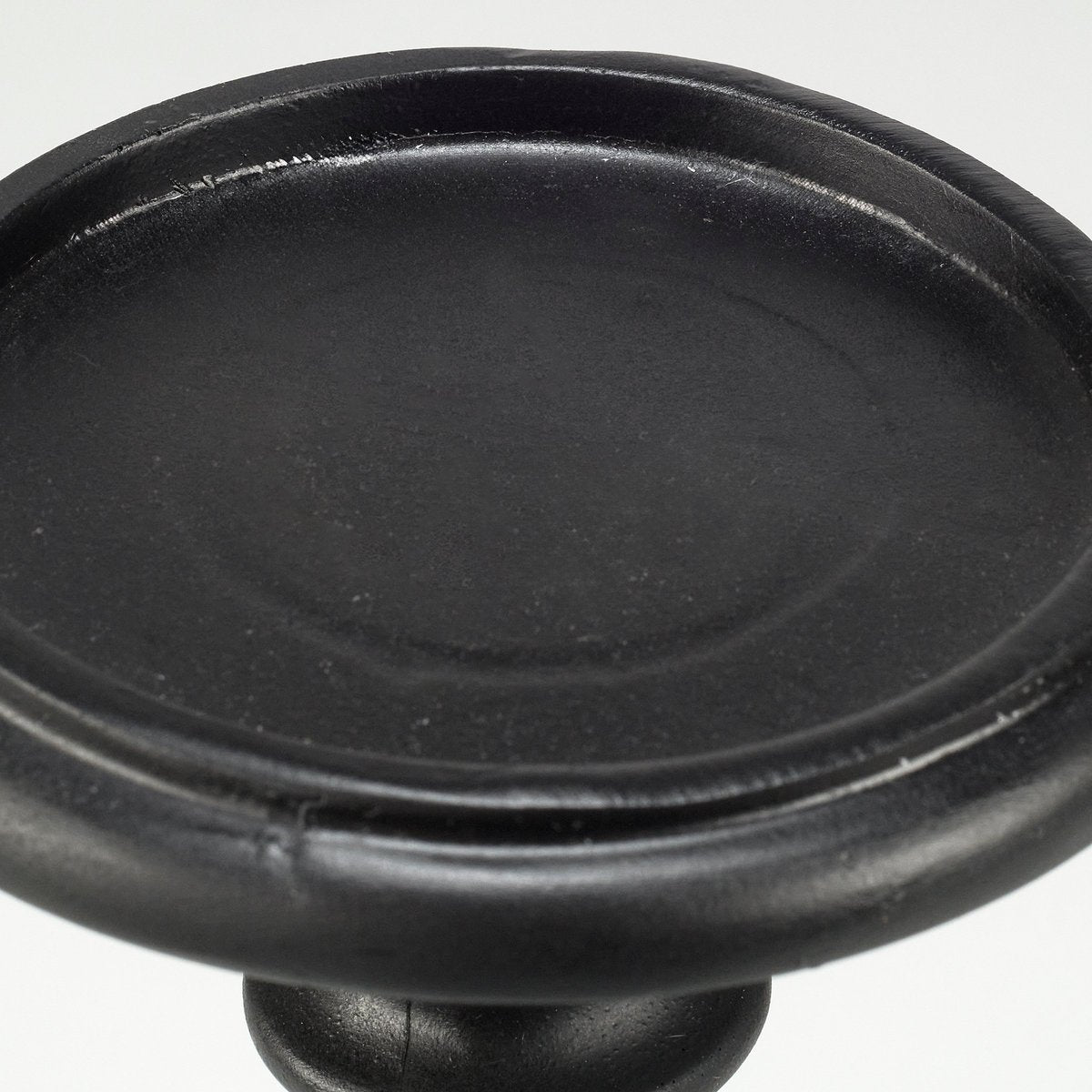 Elegant Black Resin Candlestick Candle Holder, 14.75-inch Tall Home Accent