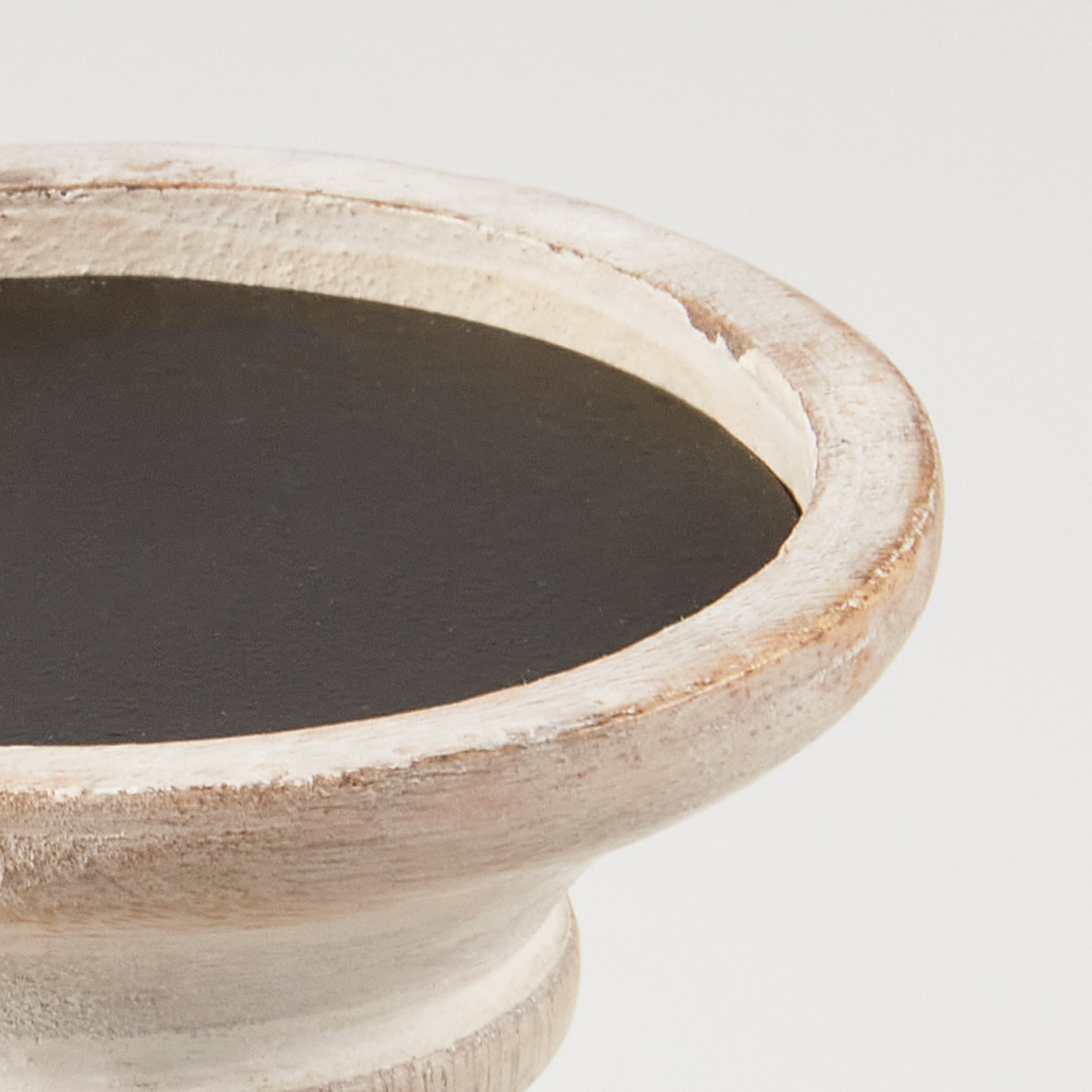 Rustic Whitewash Wooden Pillar Candle Holder Set for Farmhouse Home Decor