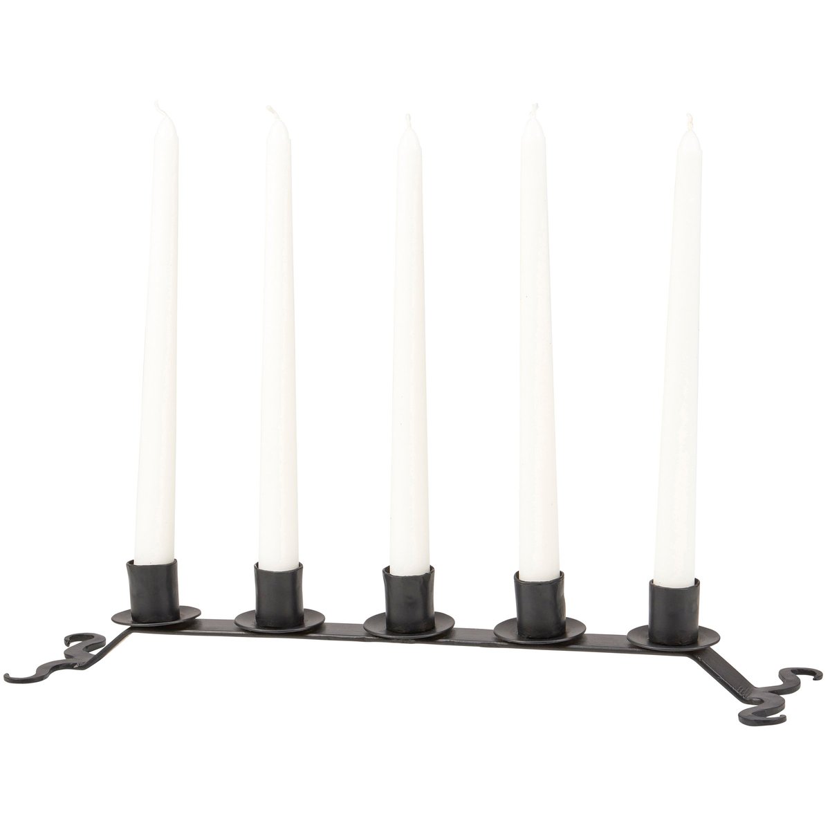 Farmhouse Style Rustic Iron 5-Taper Candle Holder - Primitive Home Decor