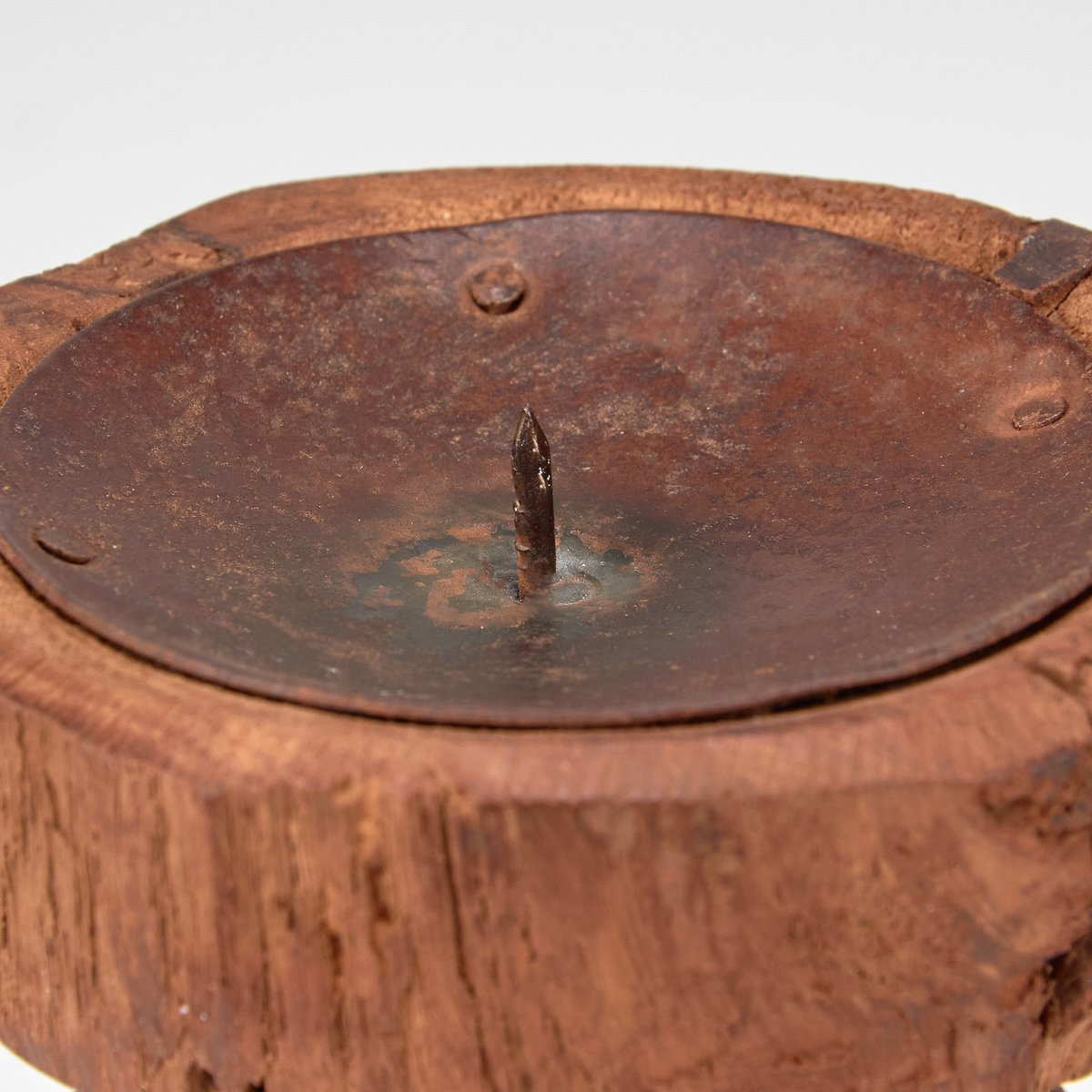 Rustic Natural Wood Candle Holder Set, Two Primitive Carved Pillars, Farmhouse Decor