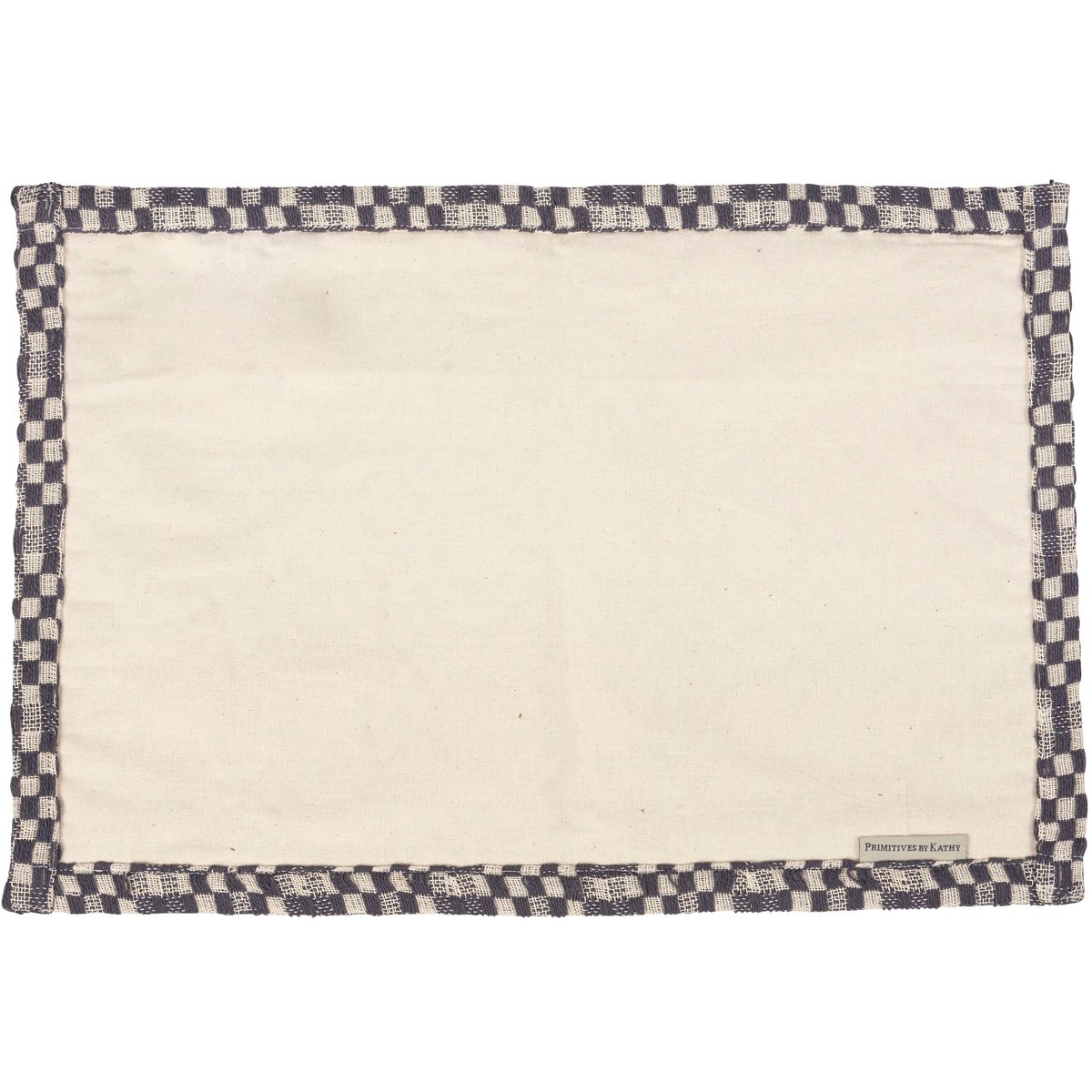 Charming Navy Check Cotton Placemat Set - Rustic Farmhouse Dining Table