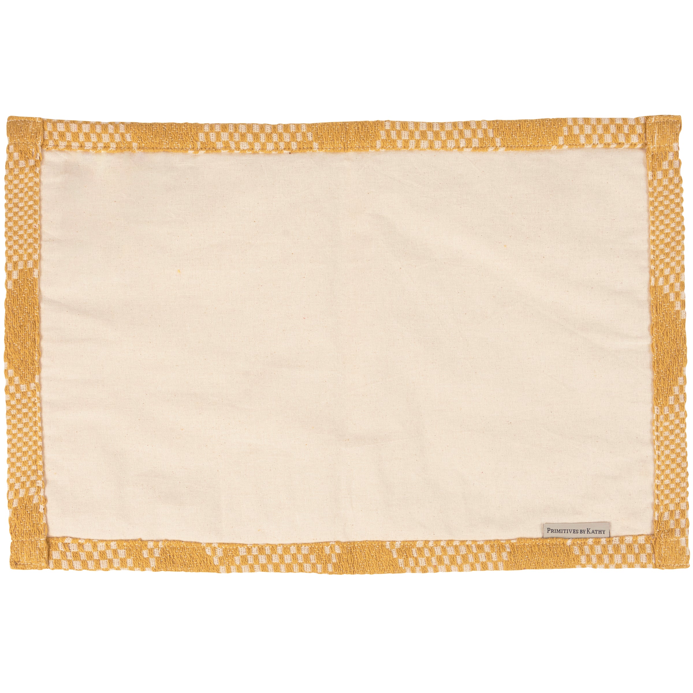 Chic Primitive Gold & Cream Stars Cotton Placemat Set (4-Pack) – Easy Care Tabletop Decor